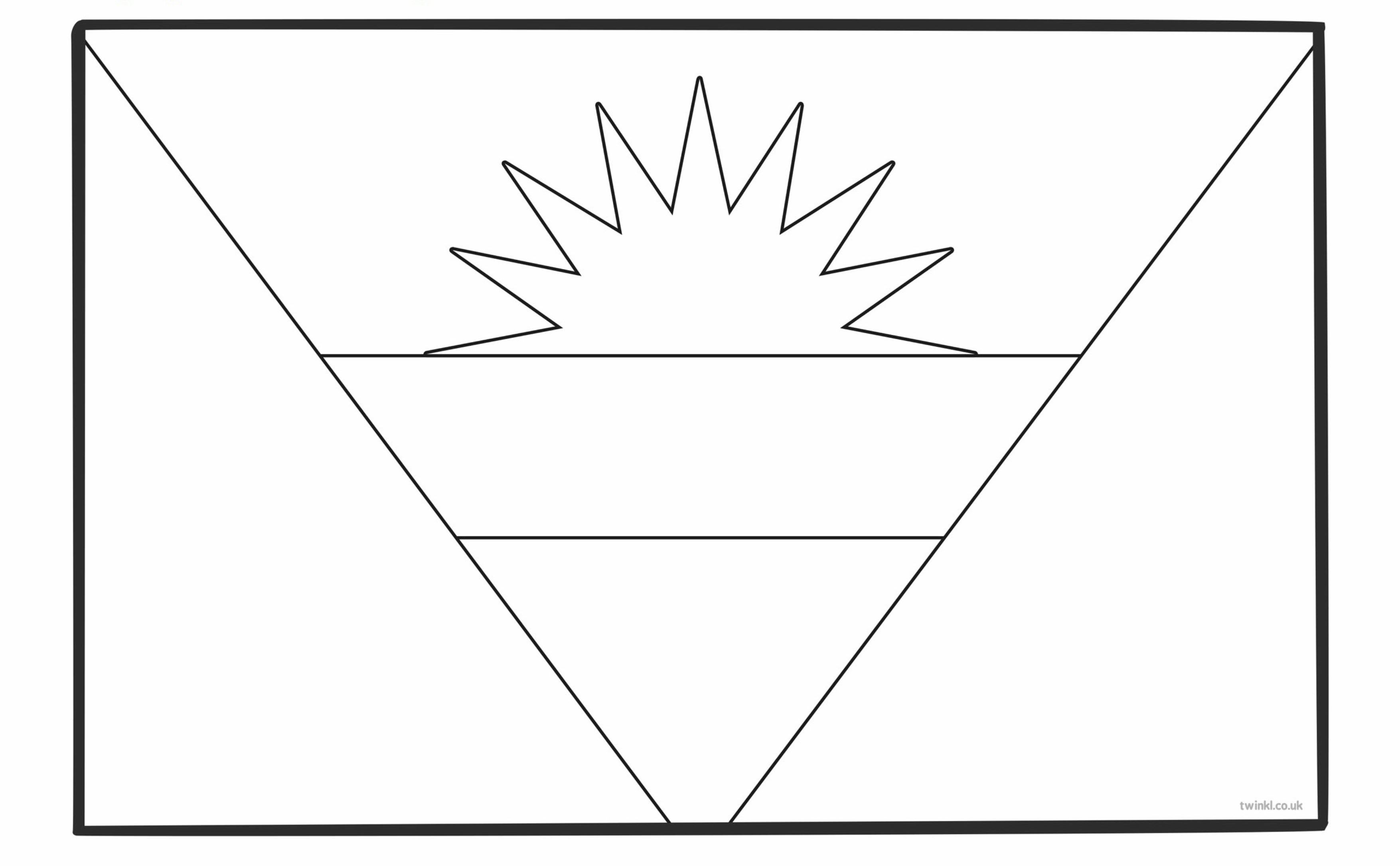 Раскраска Флаг Антигуа и Барбуды