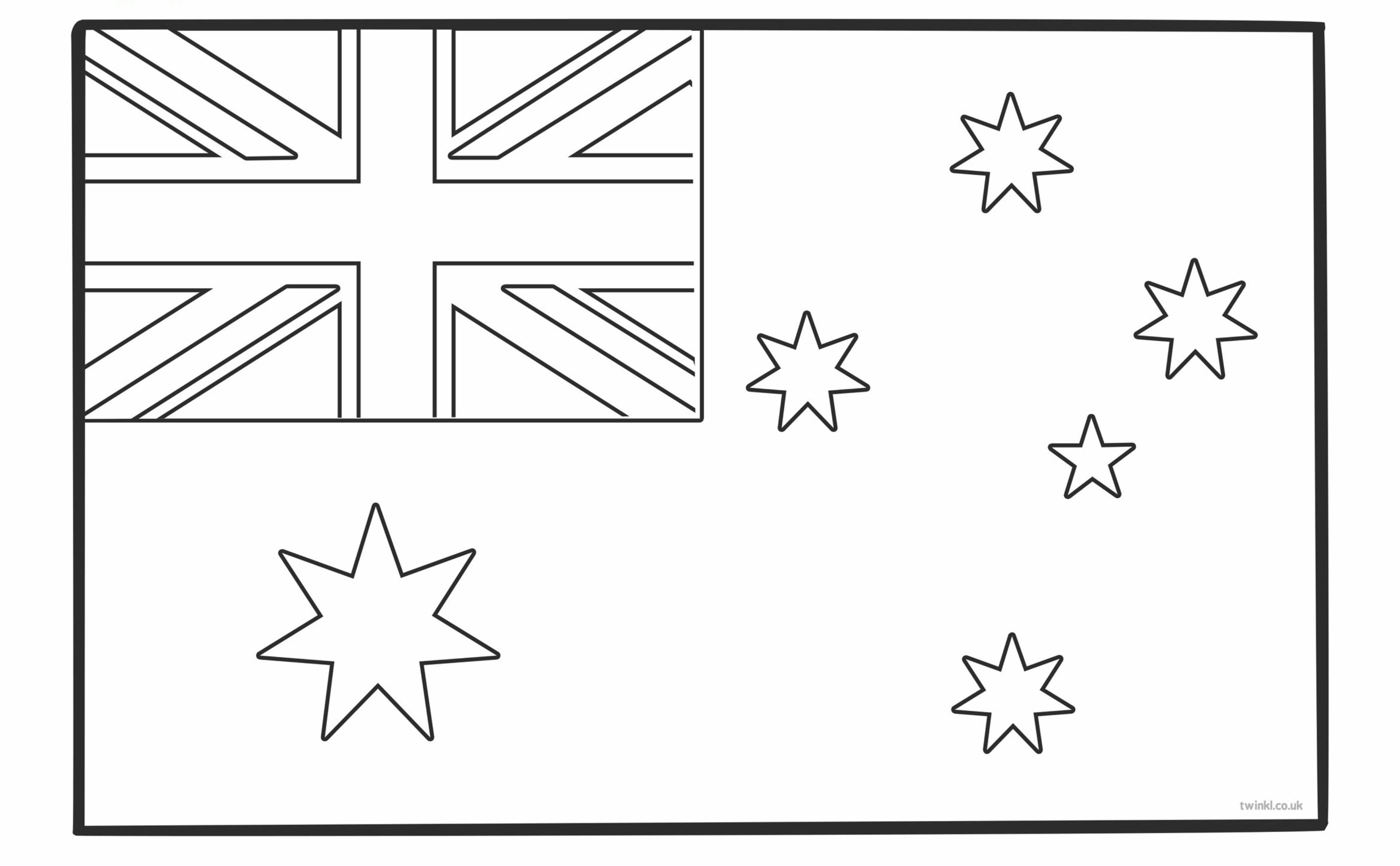 Раскраска Флаг Австралии