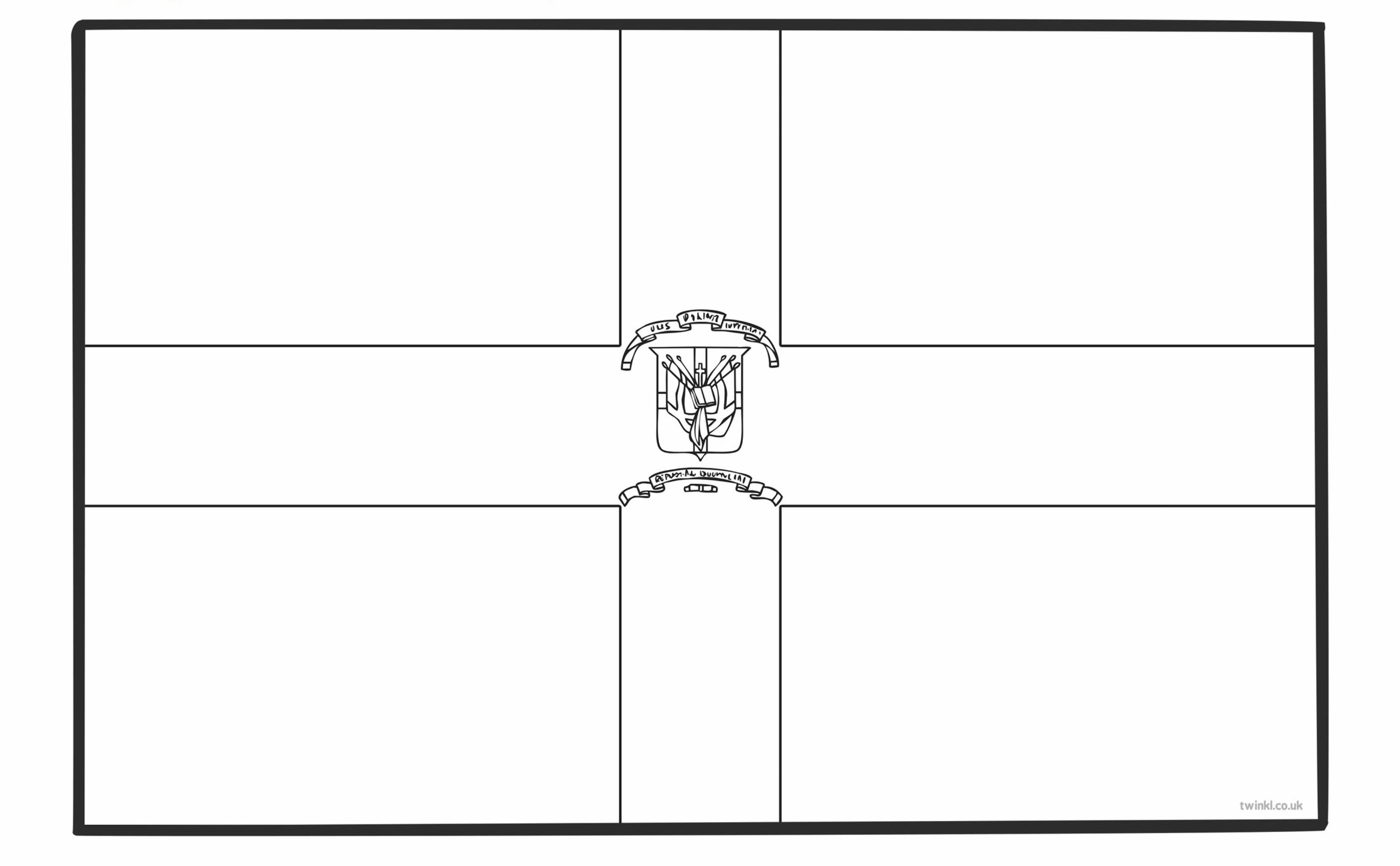 Раскраска Флаг Доминиканской Республики