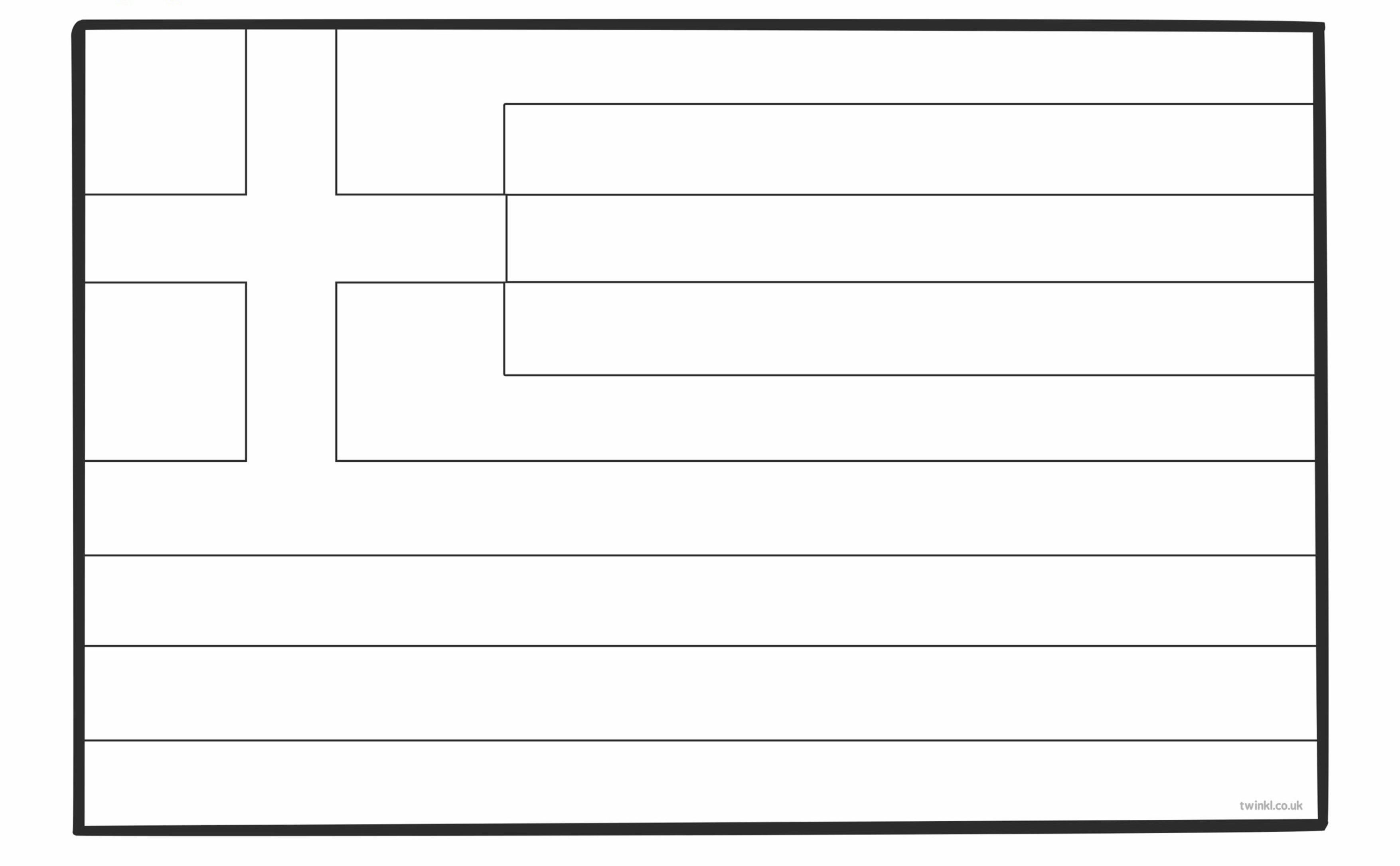 Раскраска Флаг Греции