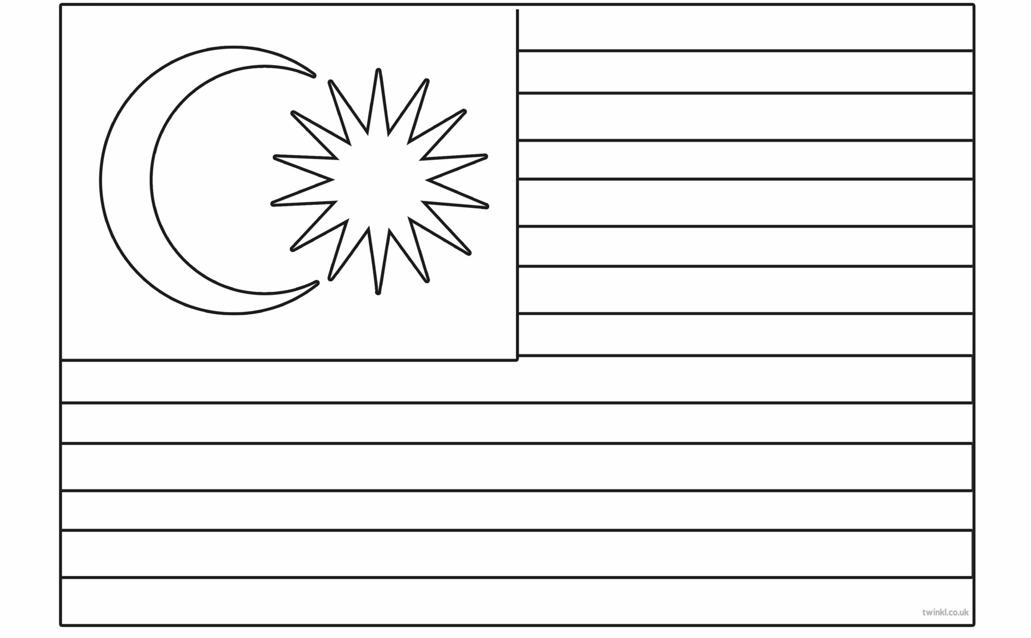 Раскраска Флаг Малайзии