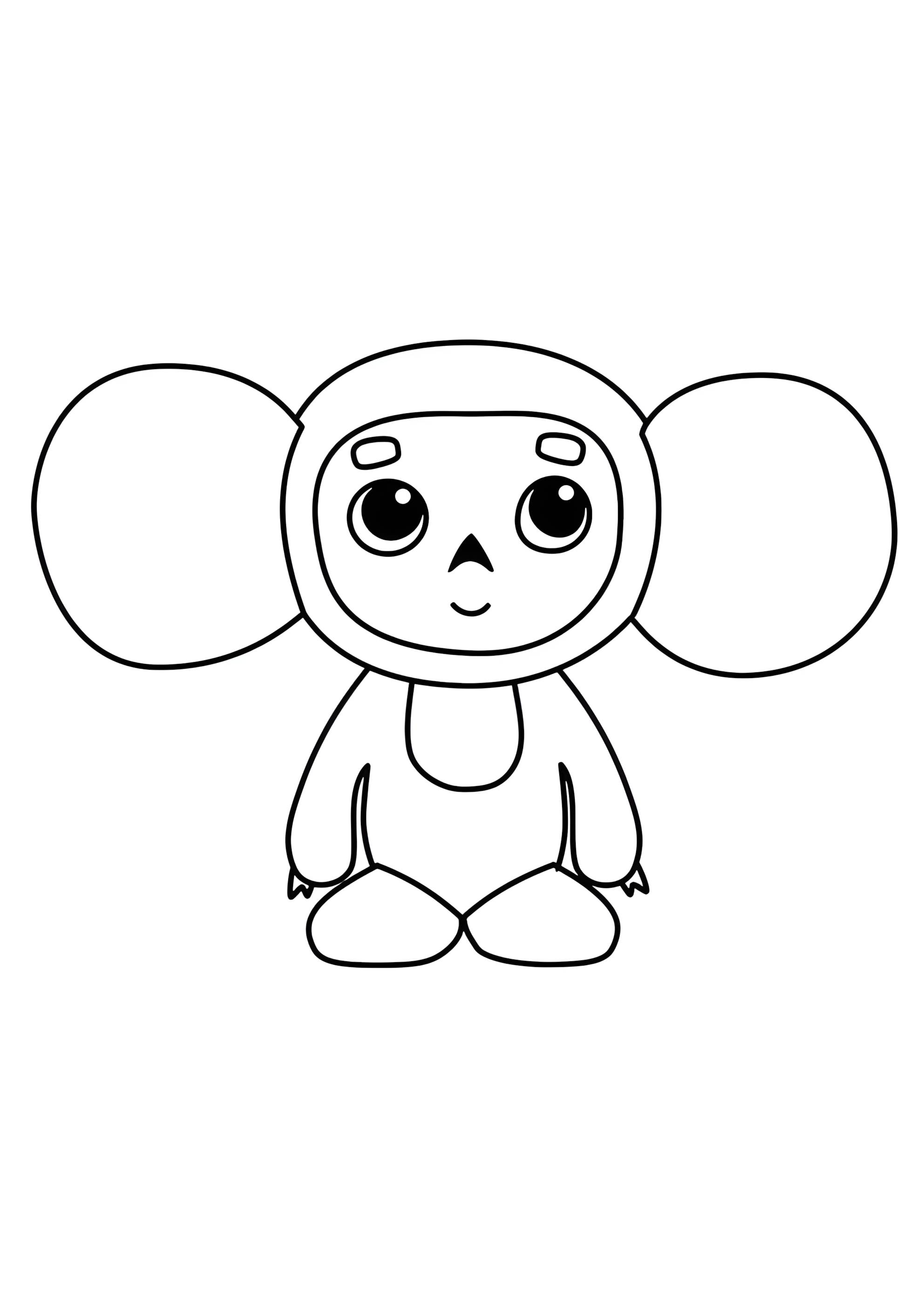 Раскраска Милаш Чебурашка