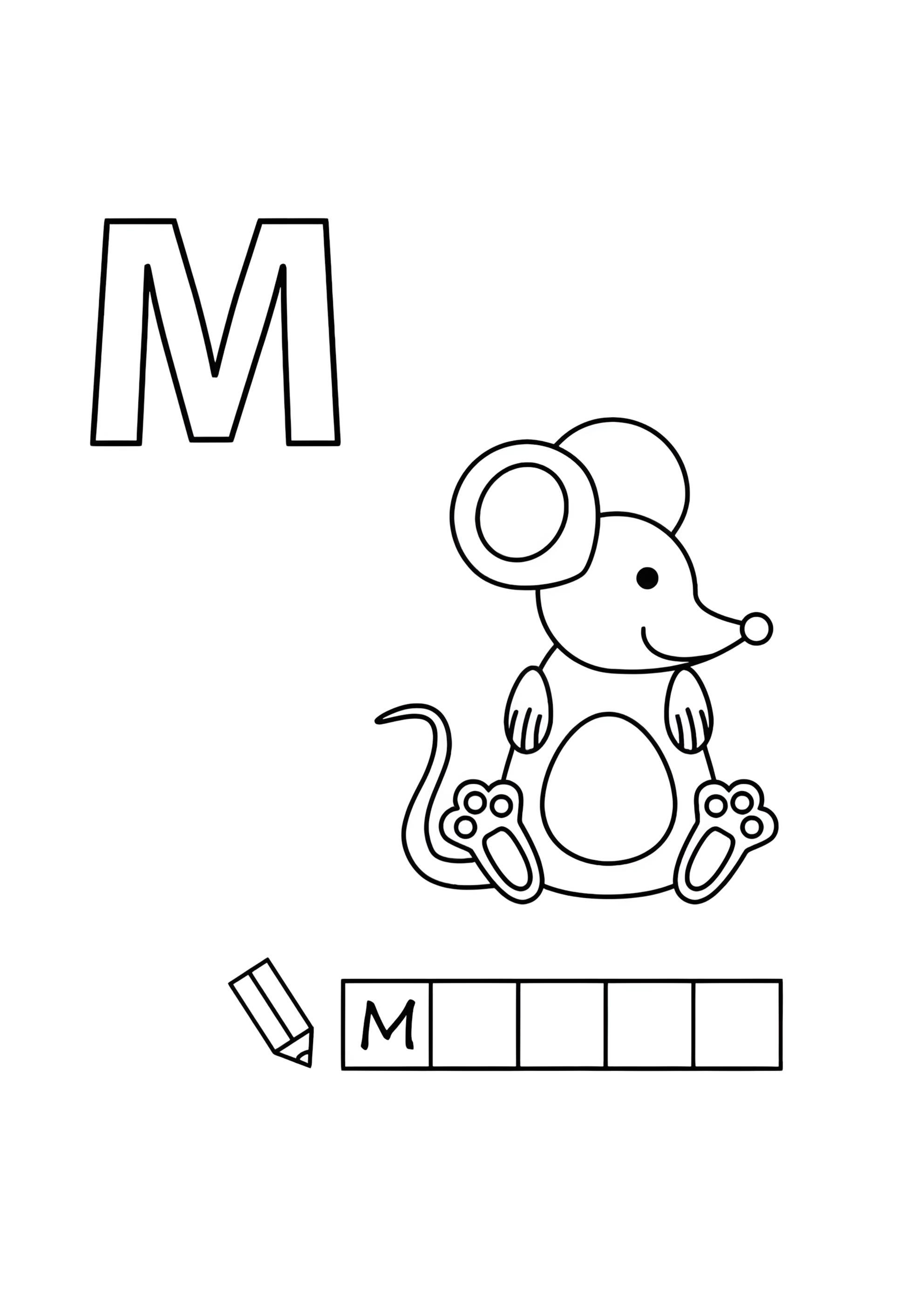 Раскраска Алфавит буква М