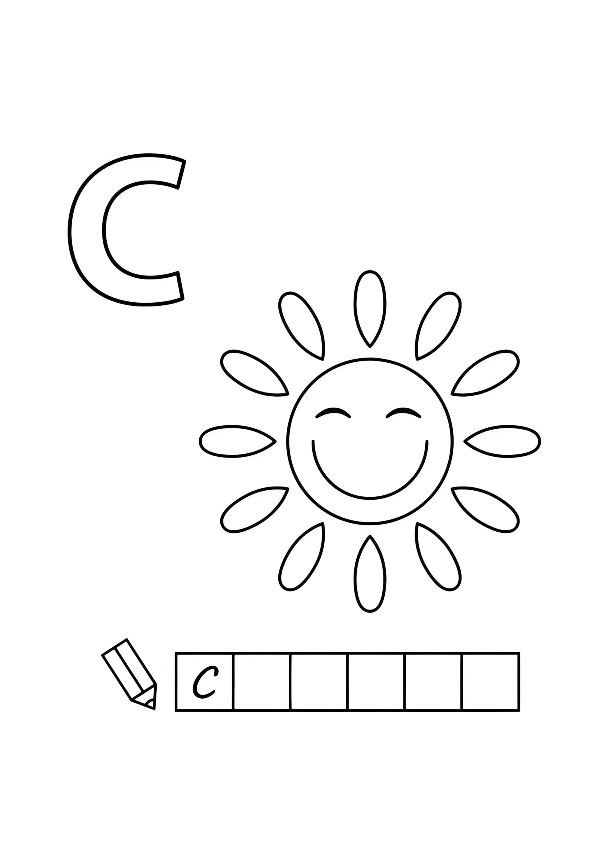 Раскраска Алфавит буква С