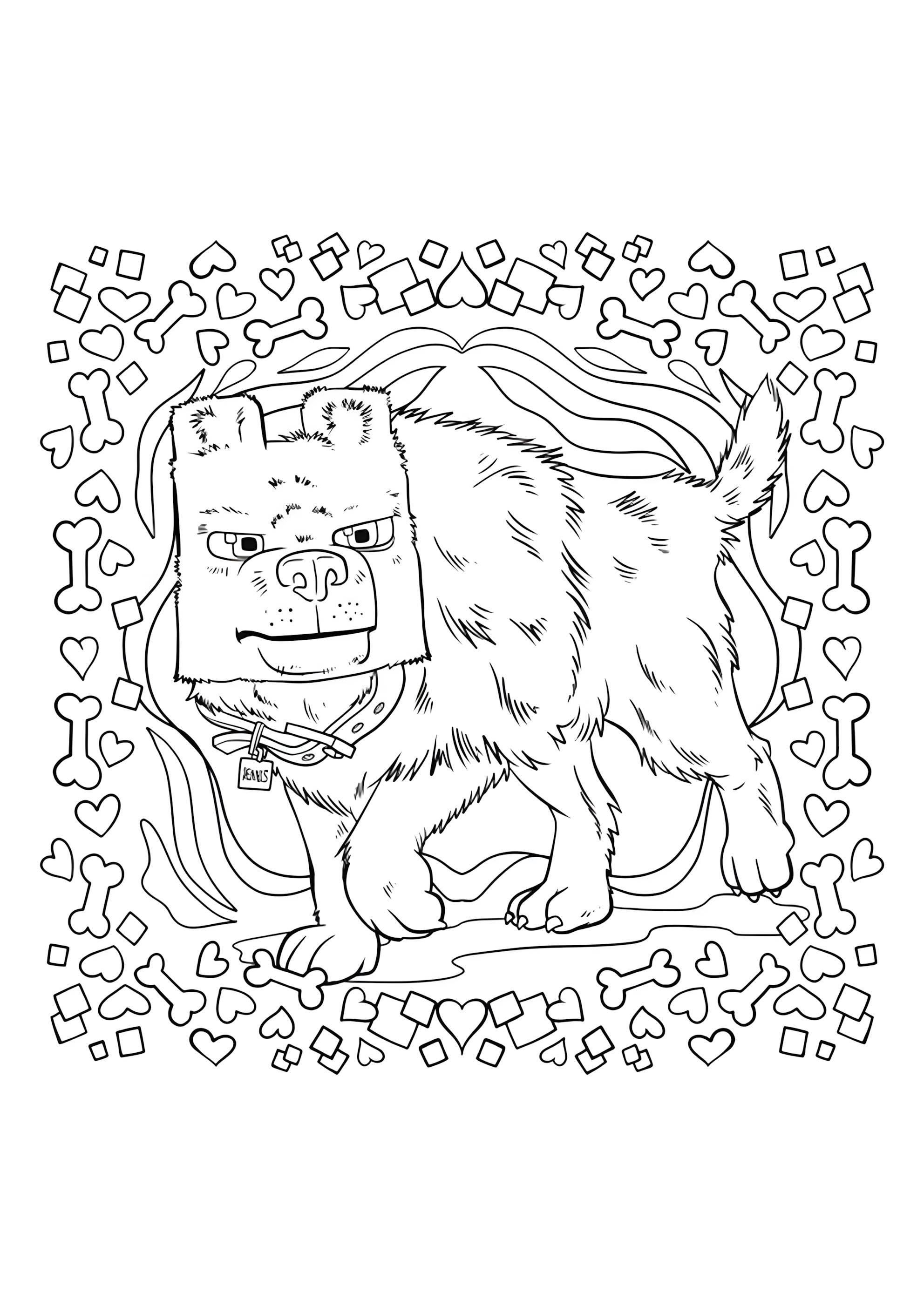 Раскраска Денис из Майнкрафт в кино