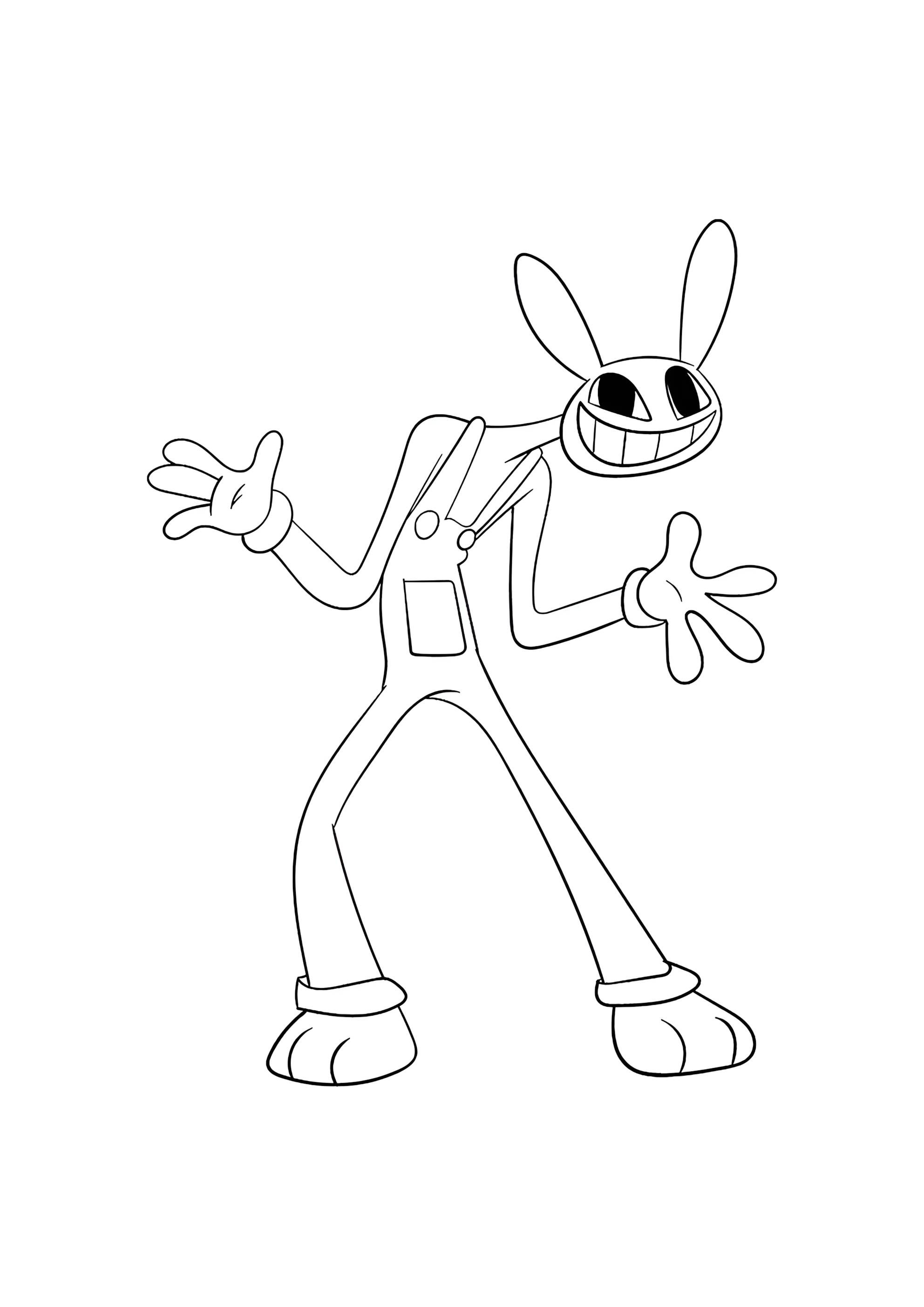 Раскраска Джекс из Удивительного цифрового цирка