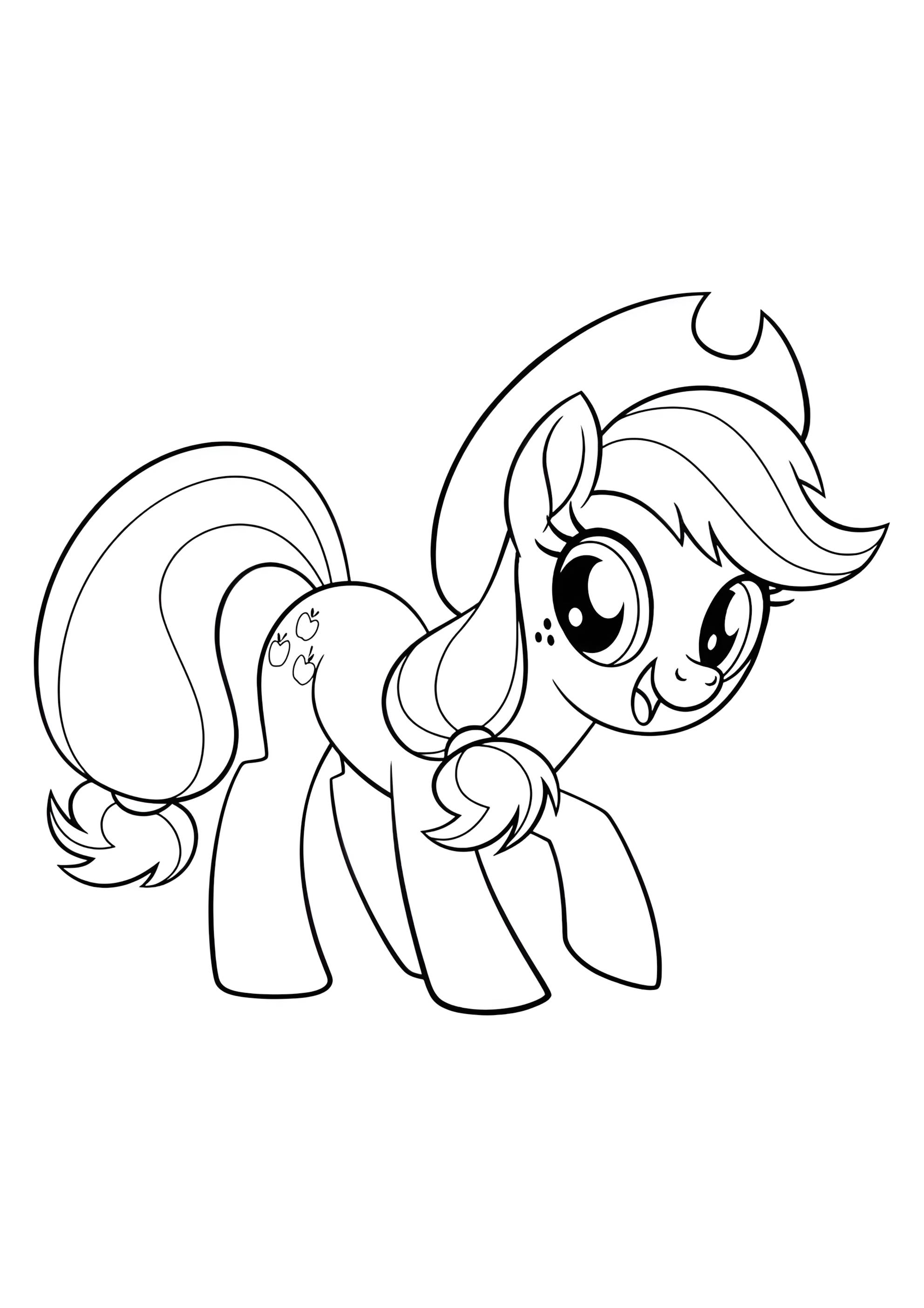 Раскраска Эппл джек в шляпе девочка