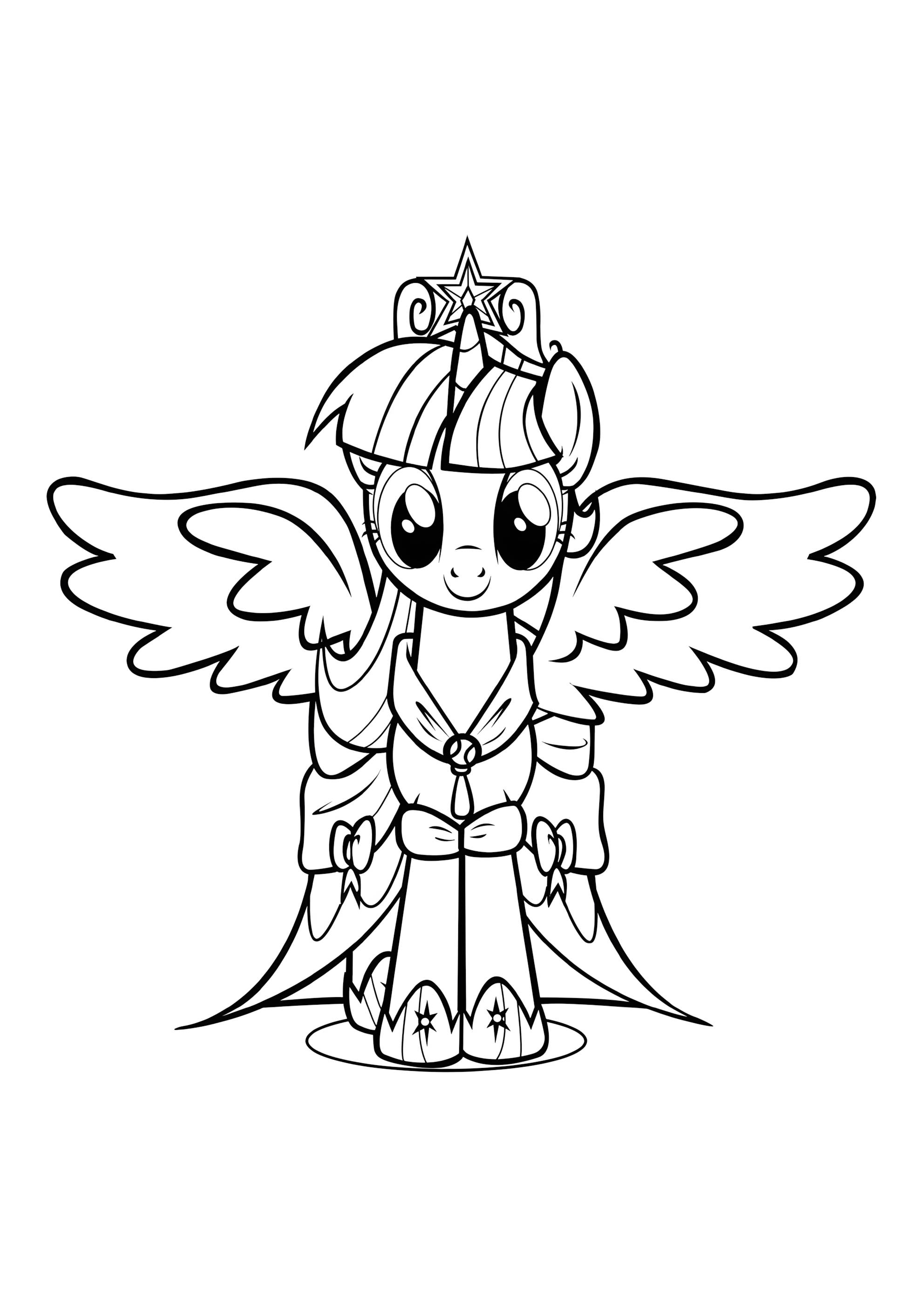 Раскраска Искорка-принцесса