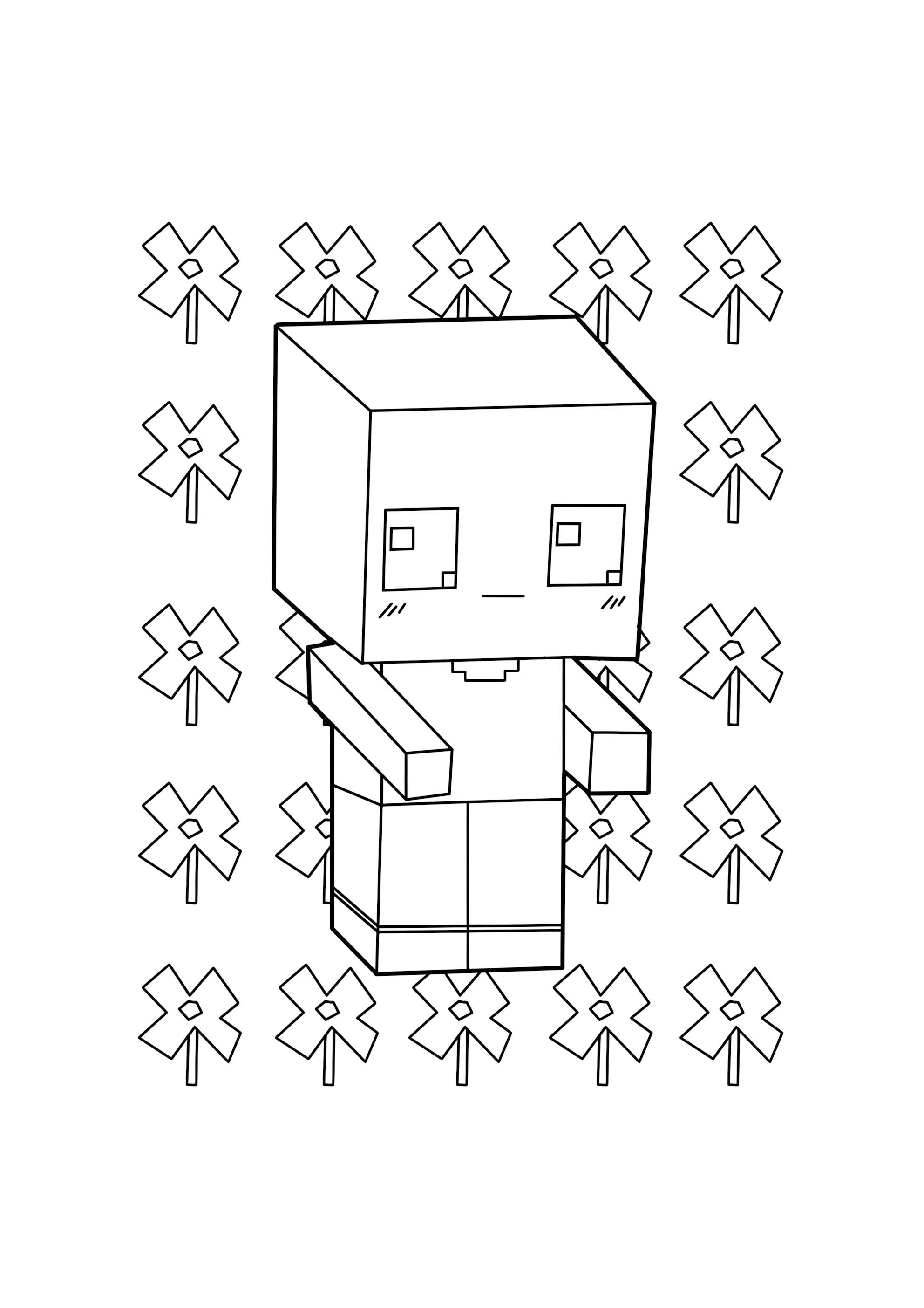 Раскраска Каваи Стив