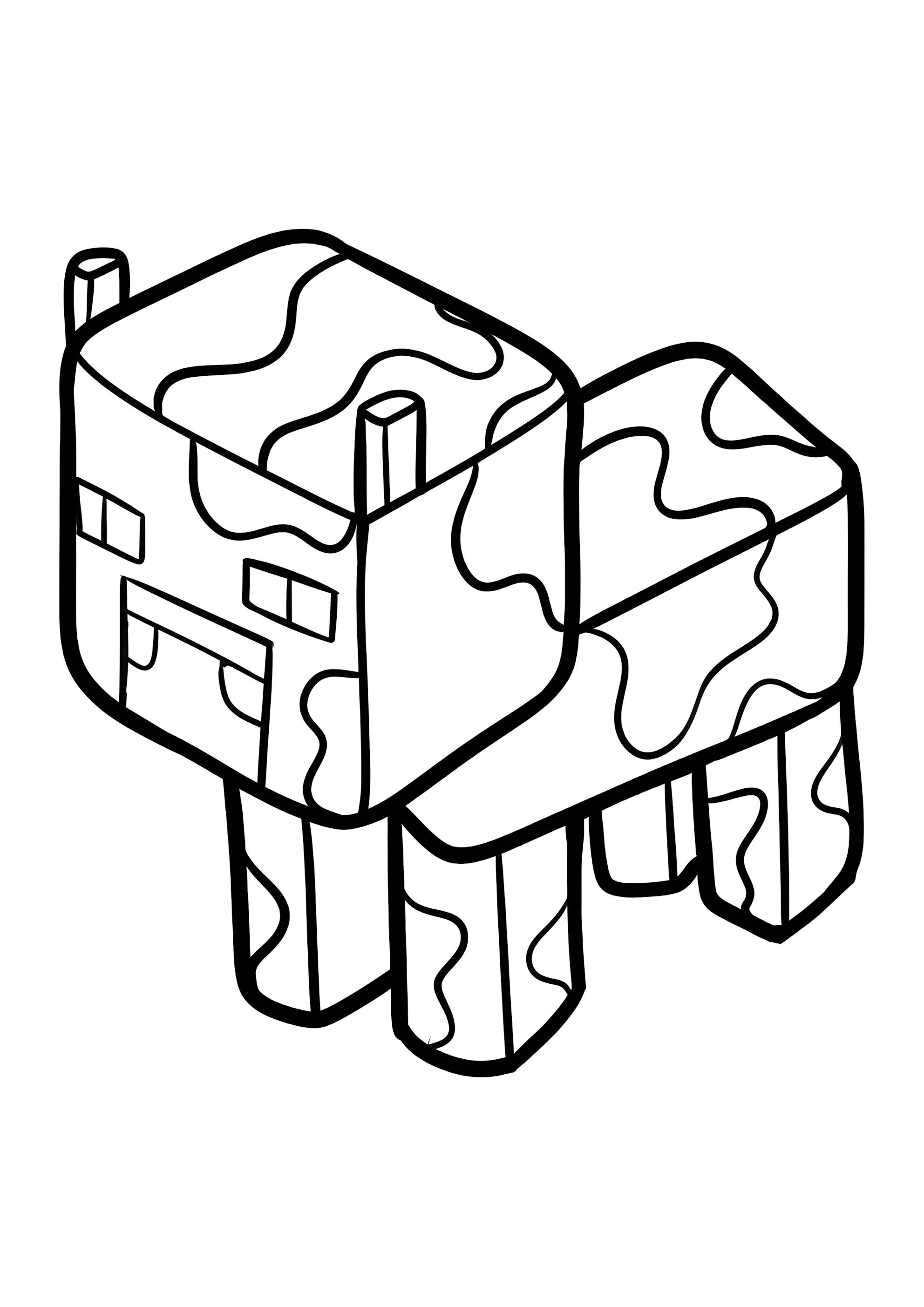Раскраска Корова Minecraft