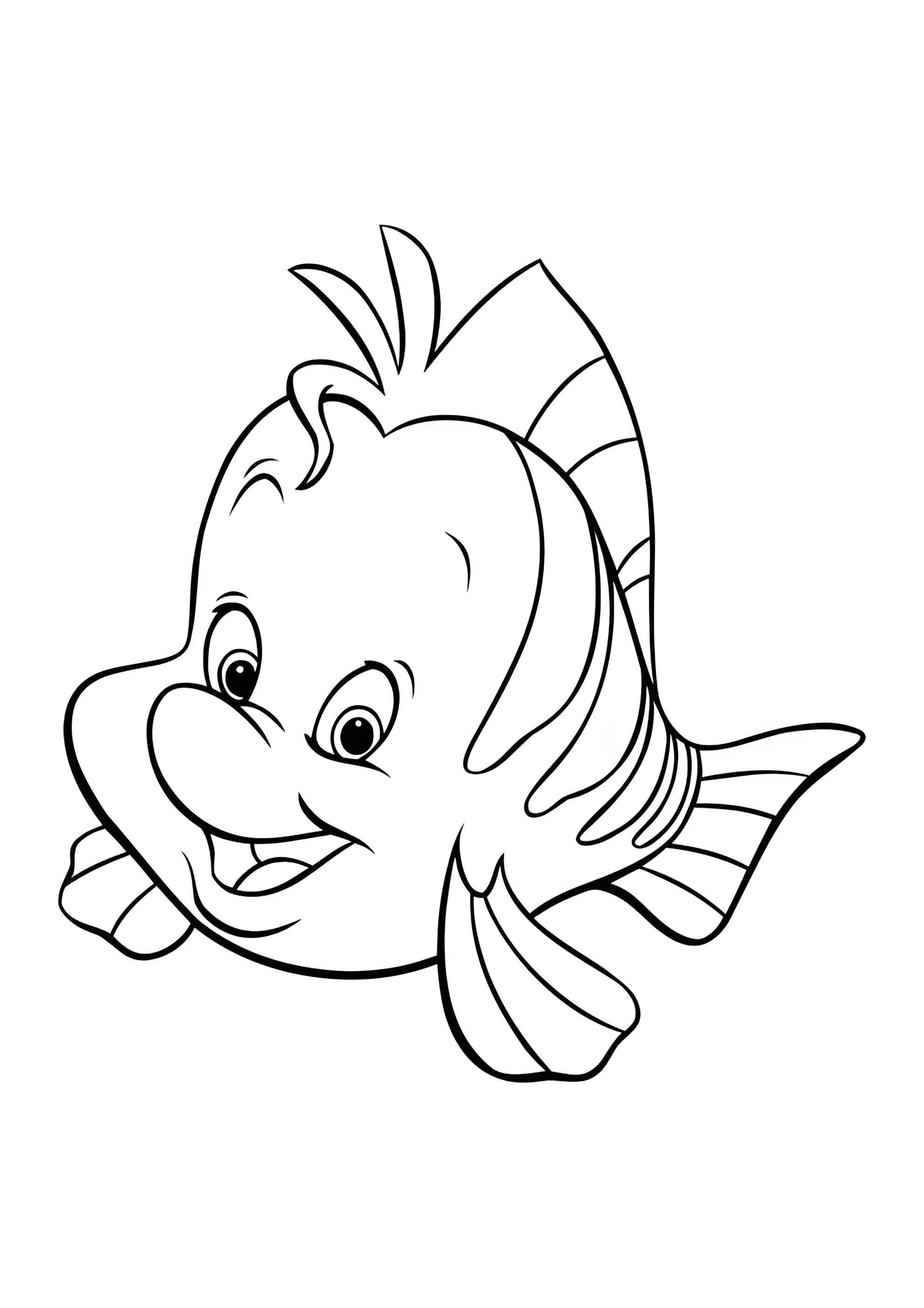 Раскраска Красивый Флаундер