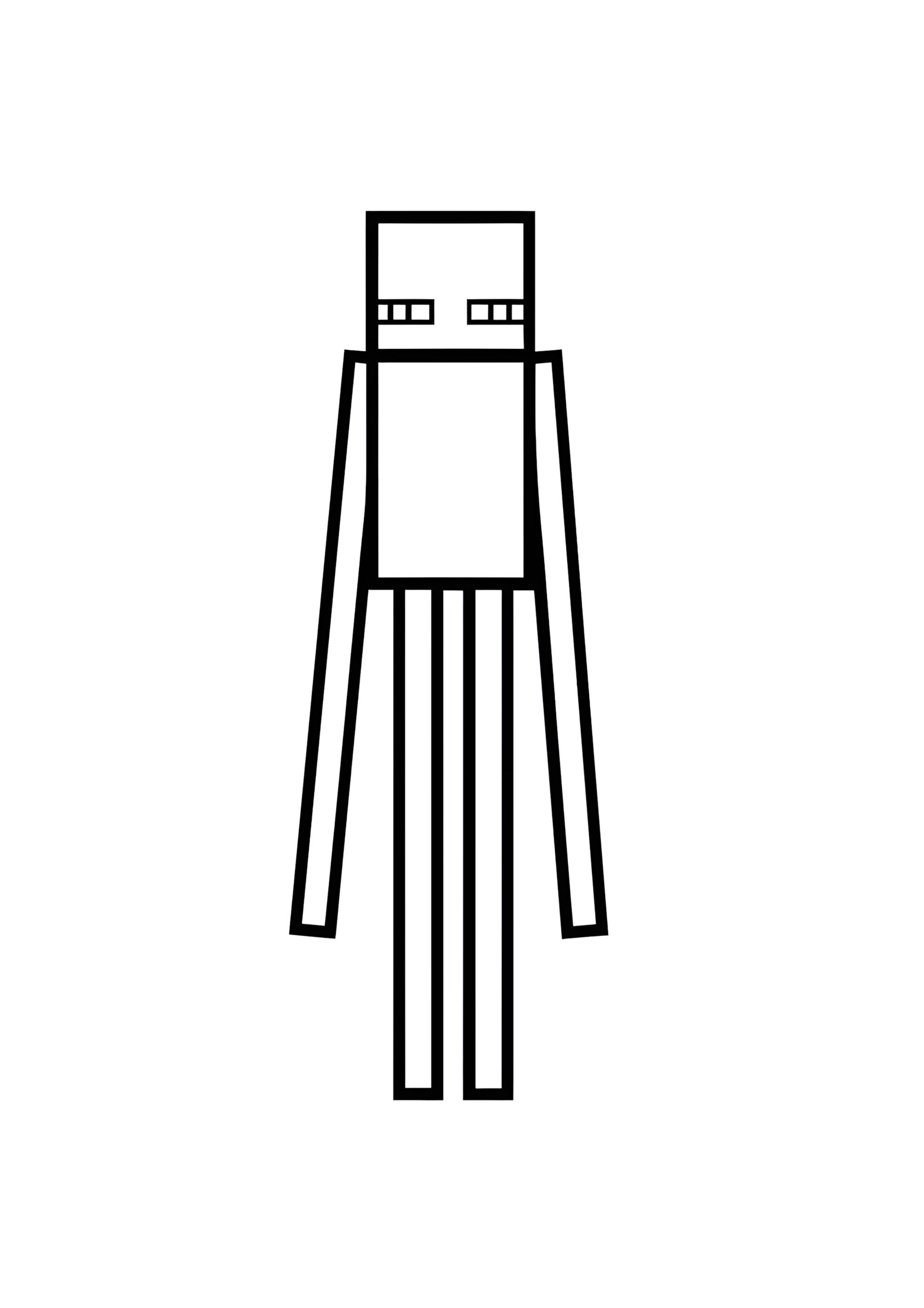 Раскраска Майнкрафт черный призрак