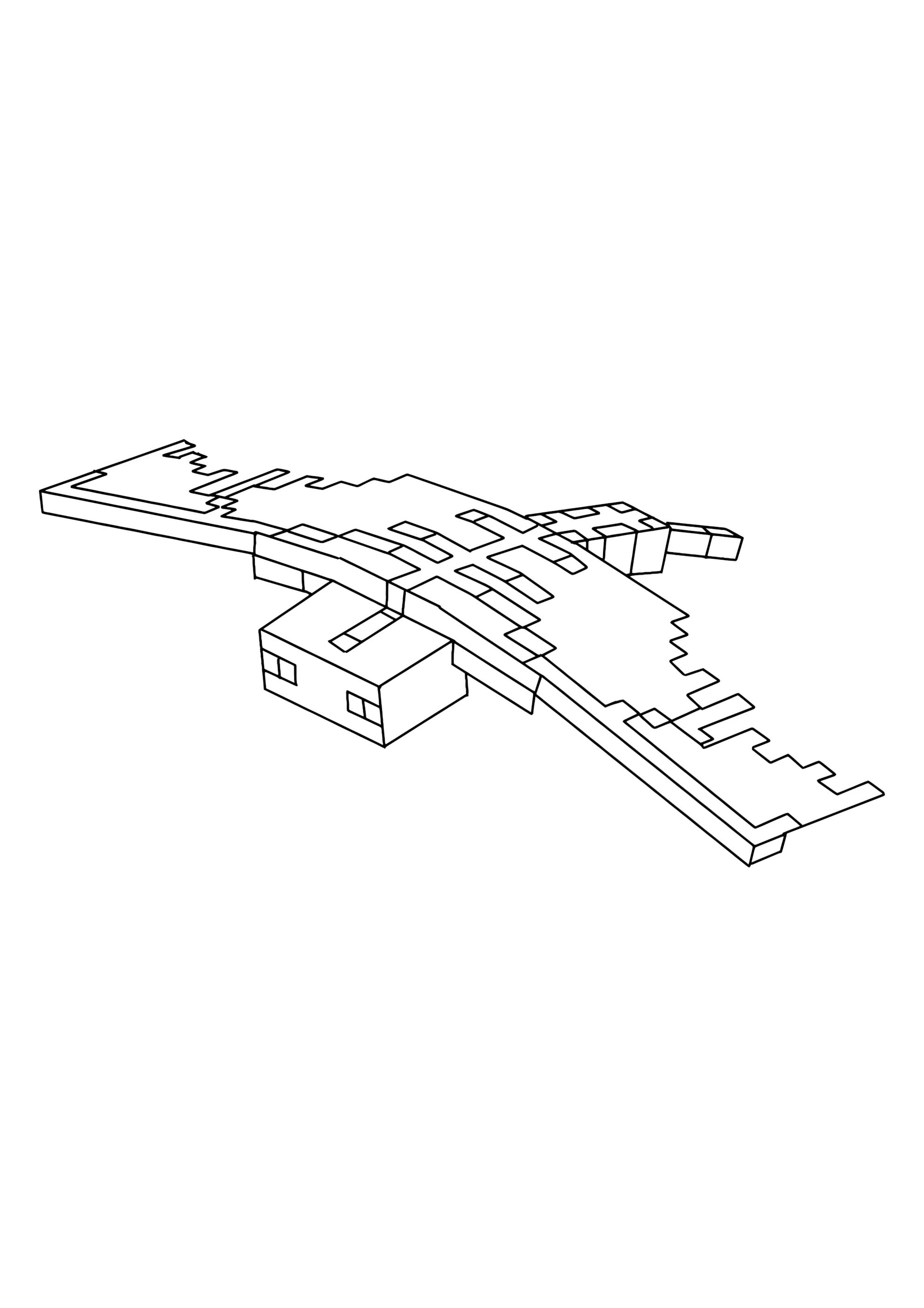 Раскраска Майнкрафт Фантом