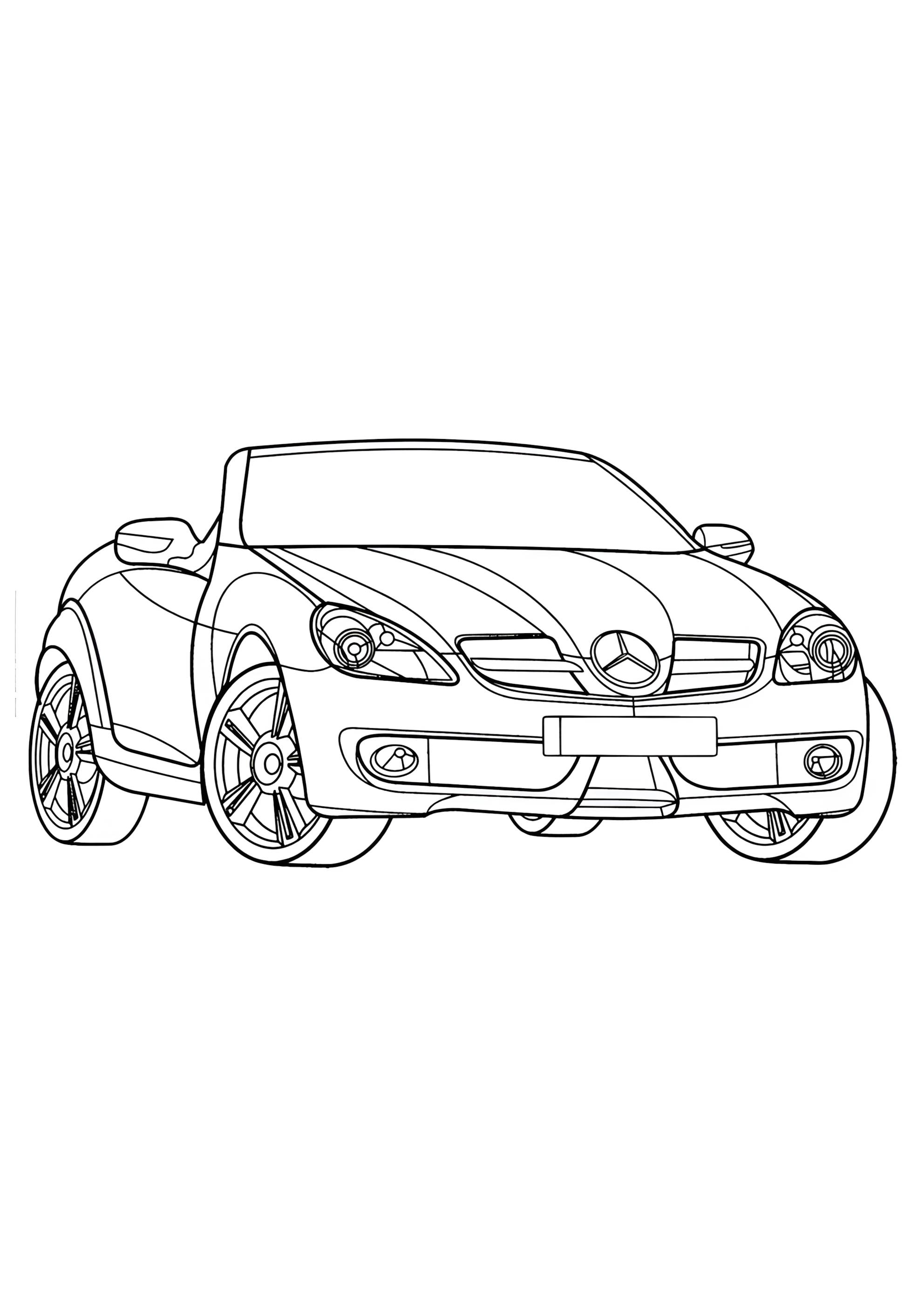 Раскраска Мерседес SLK 350