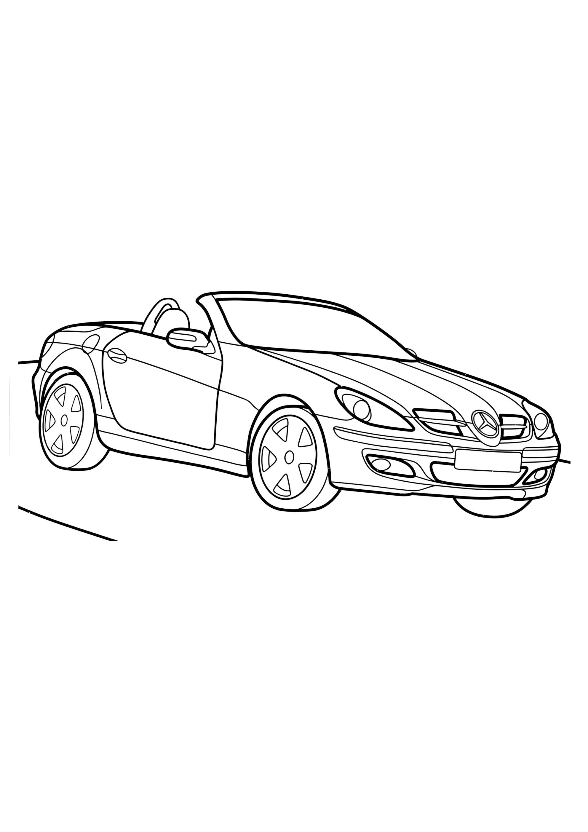 Раскраска Мерседес SLK