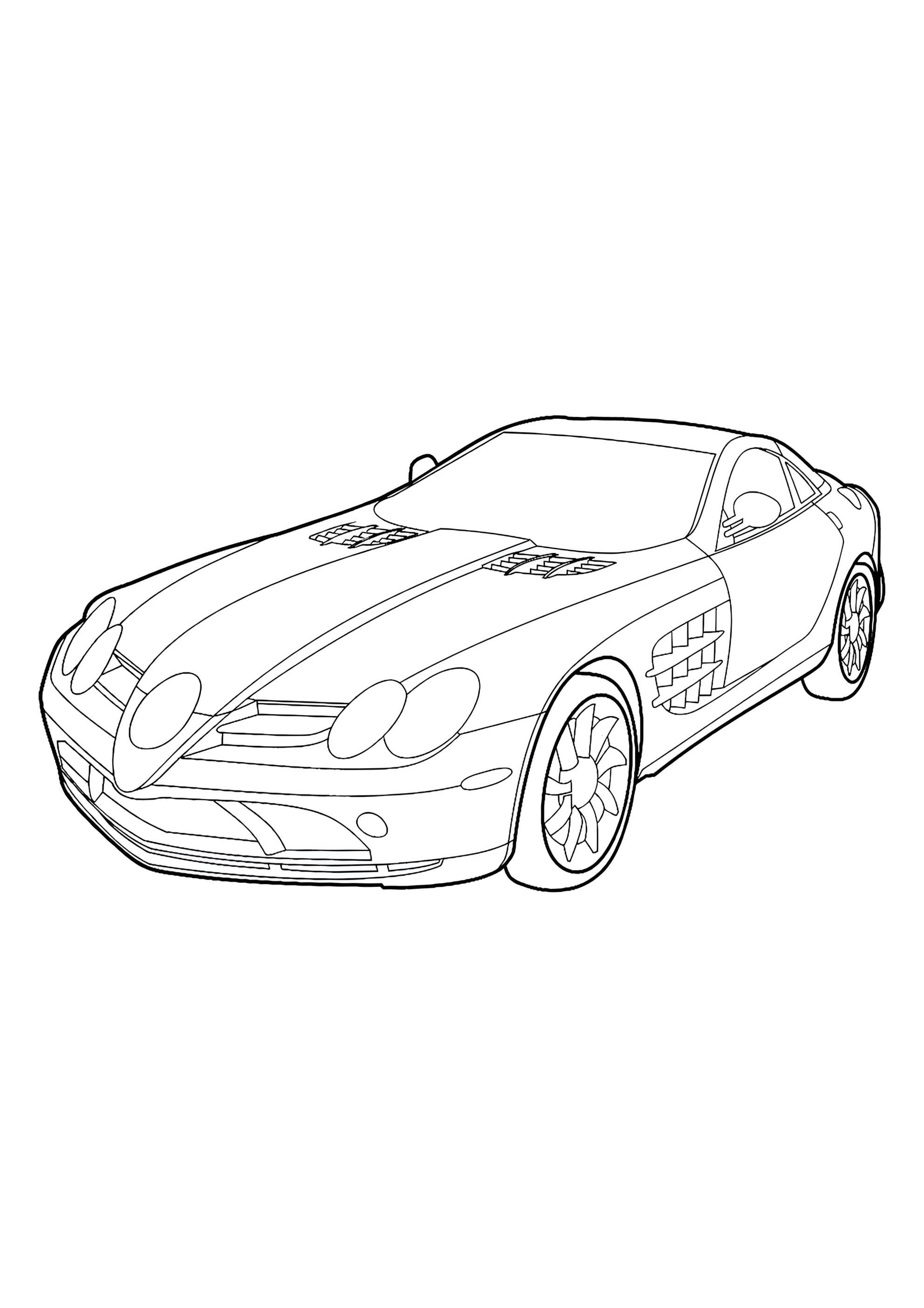 Раскраска Мерседес SLR McLaren