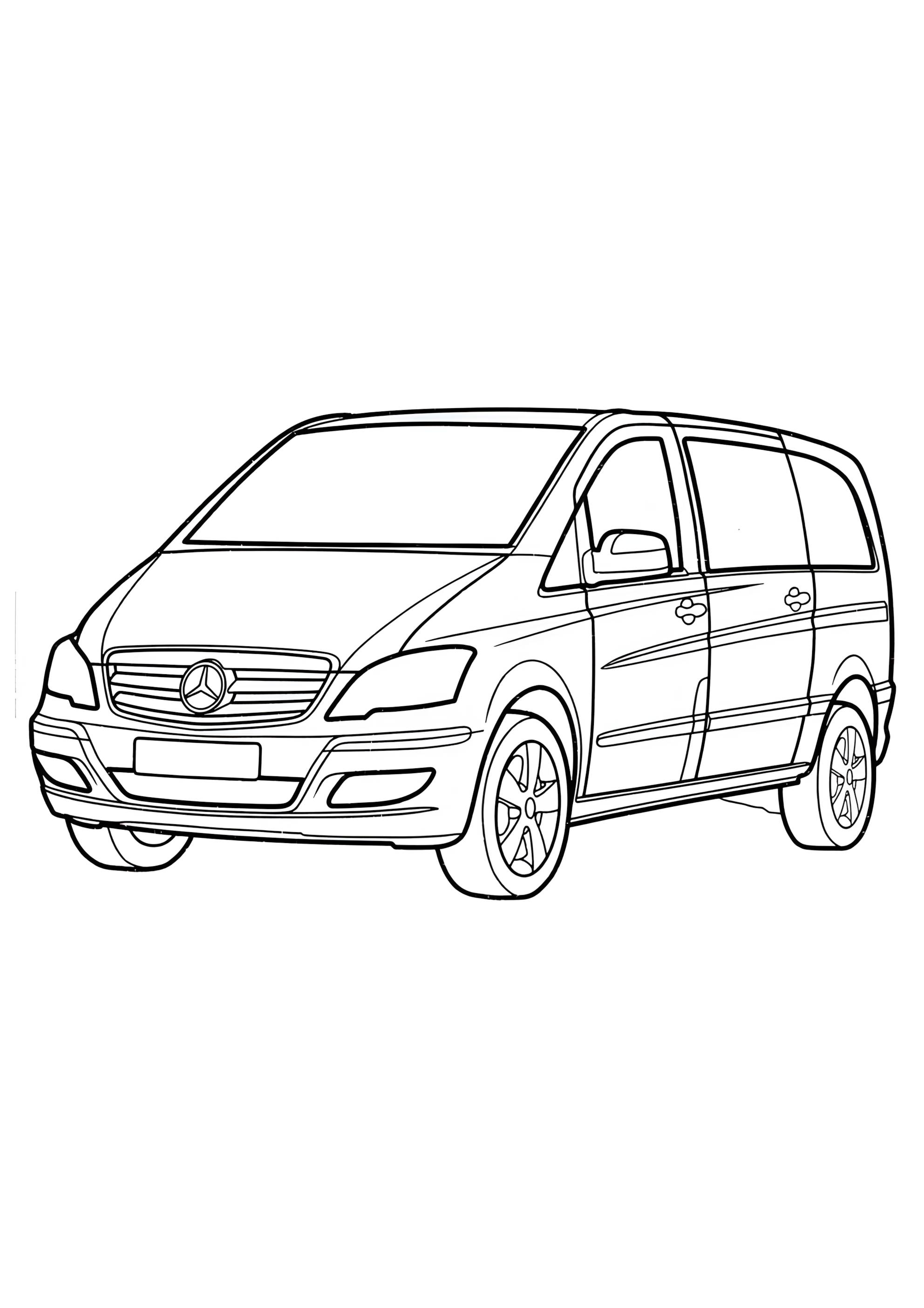 Раскраска Мерседес Viano