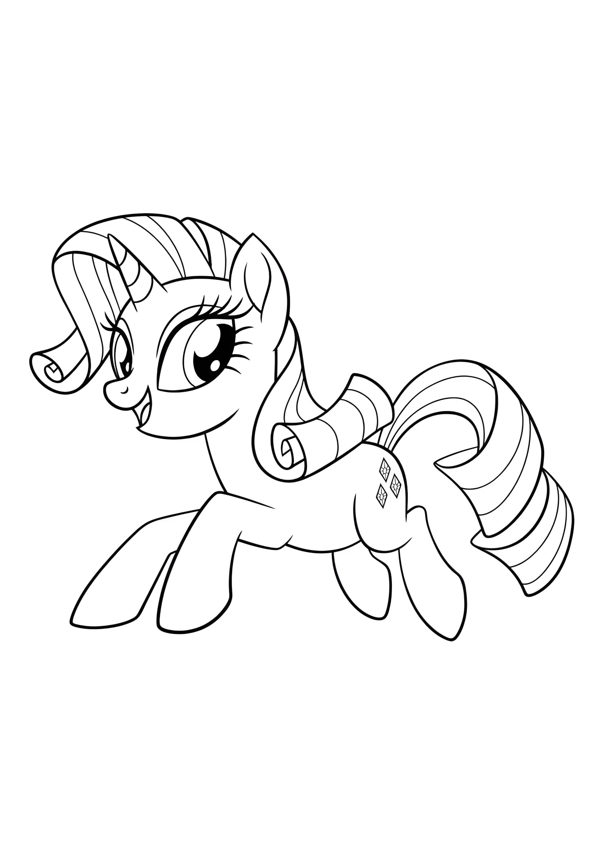 Раскраска Модница рарити