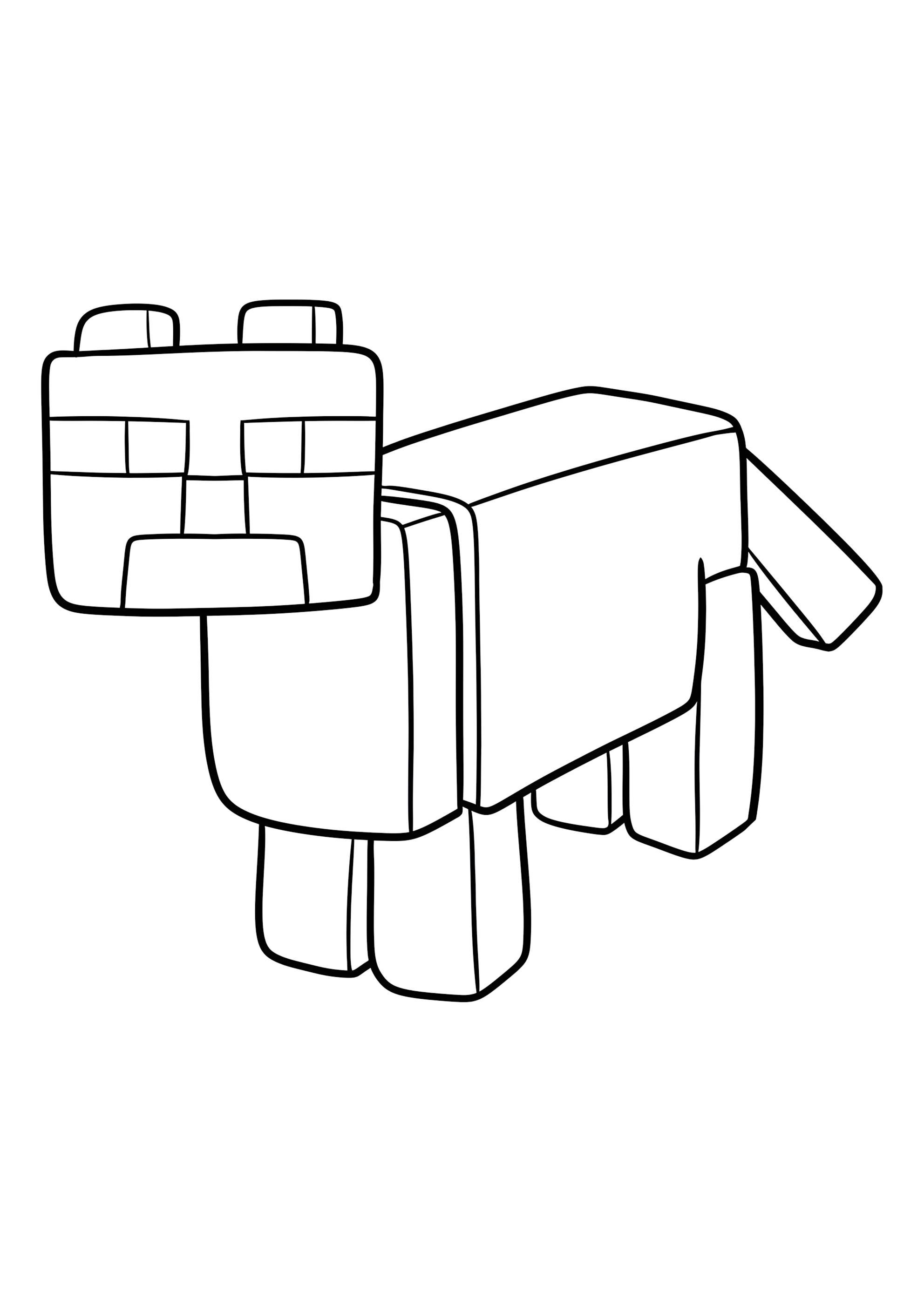 Раскраска Оцелот из Майнкрафт