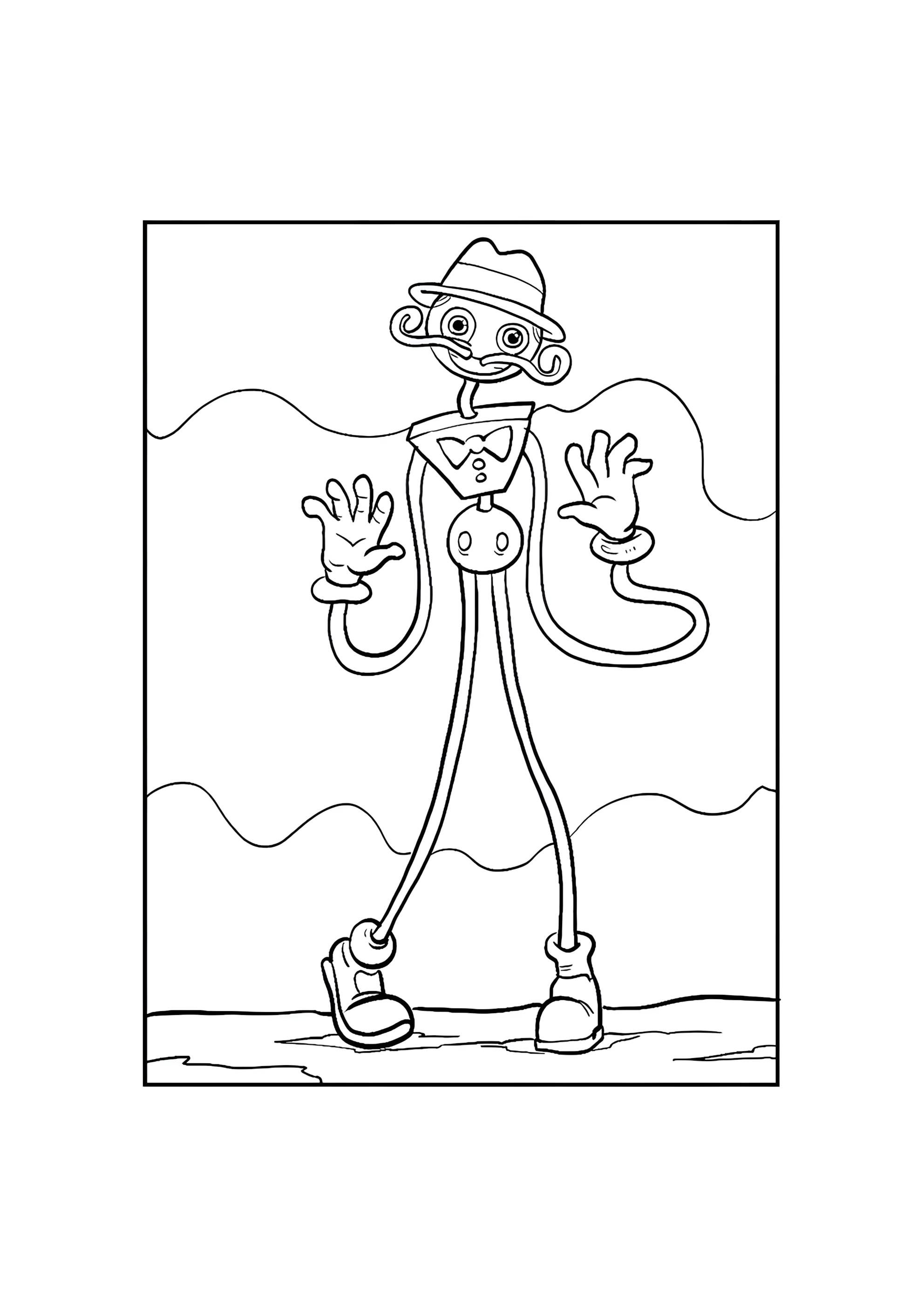 Раскраска Папочка Длинные Ноги