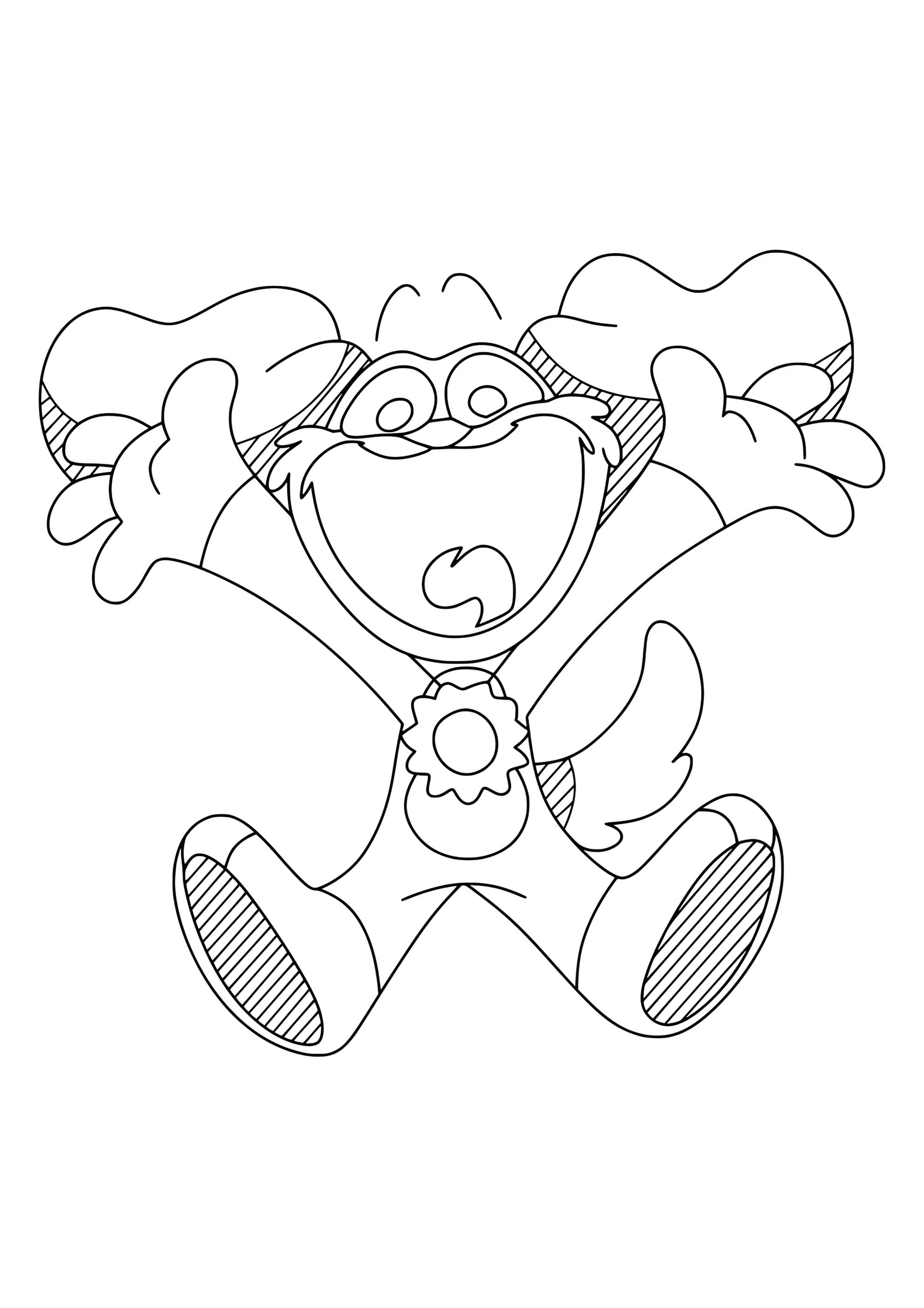 Раскраска Пеклопёс из Поппи Плейтайм 3