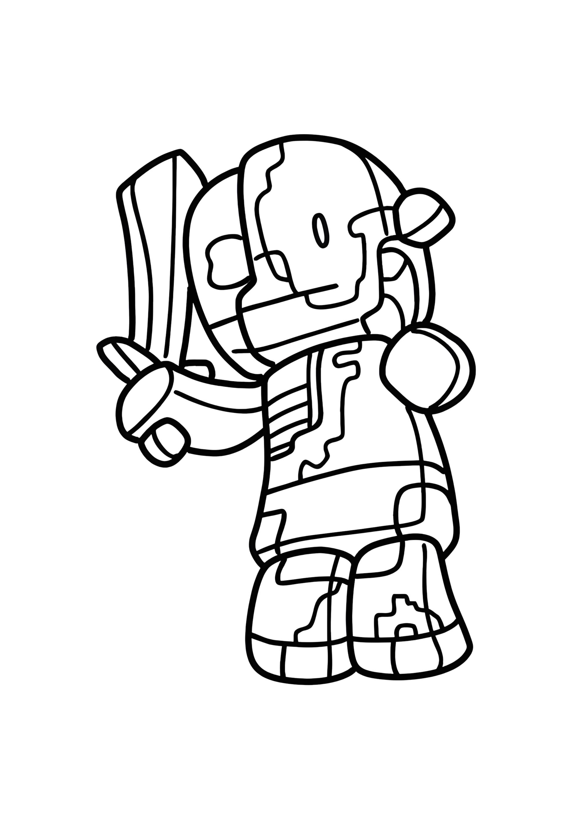 Раскраска Пигмэн Майнкрафт Pigman