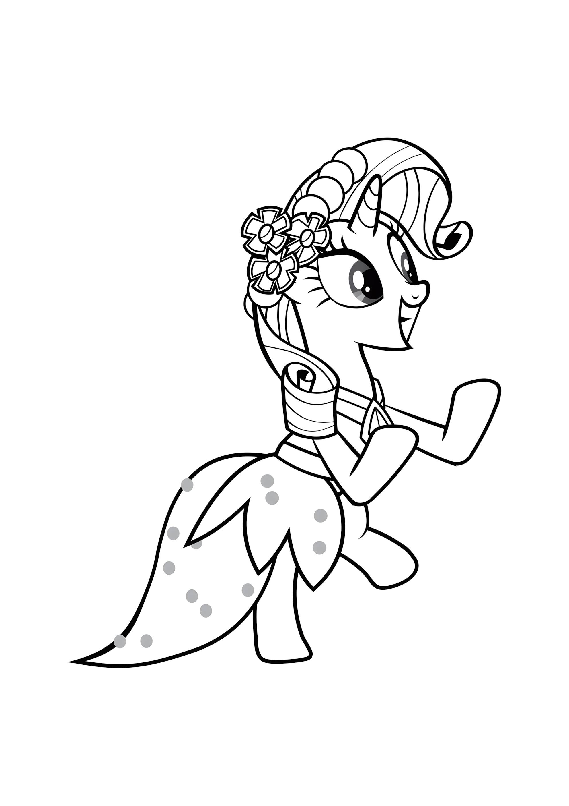 Раскраска Пони Рарити