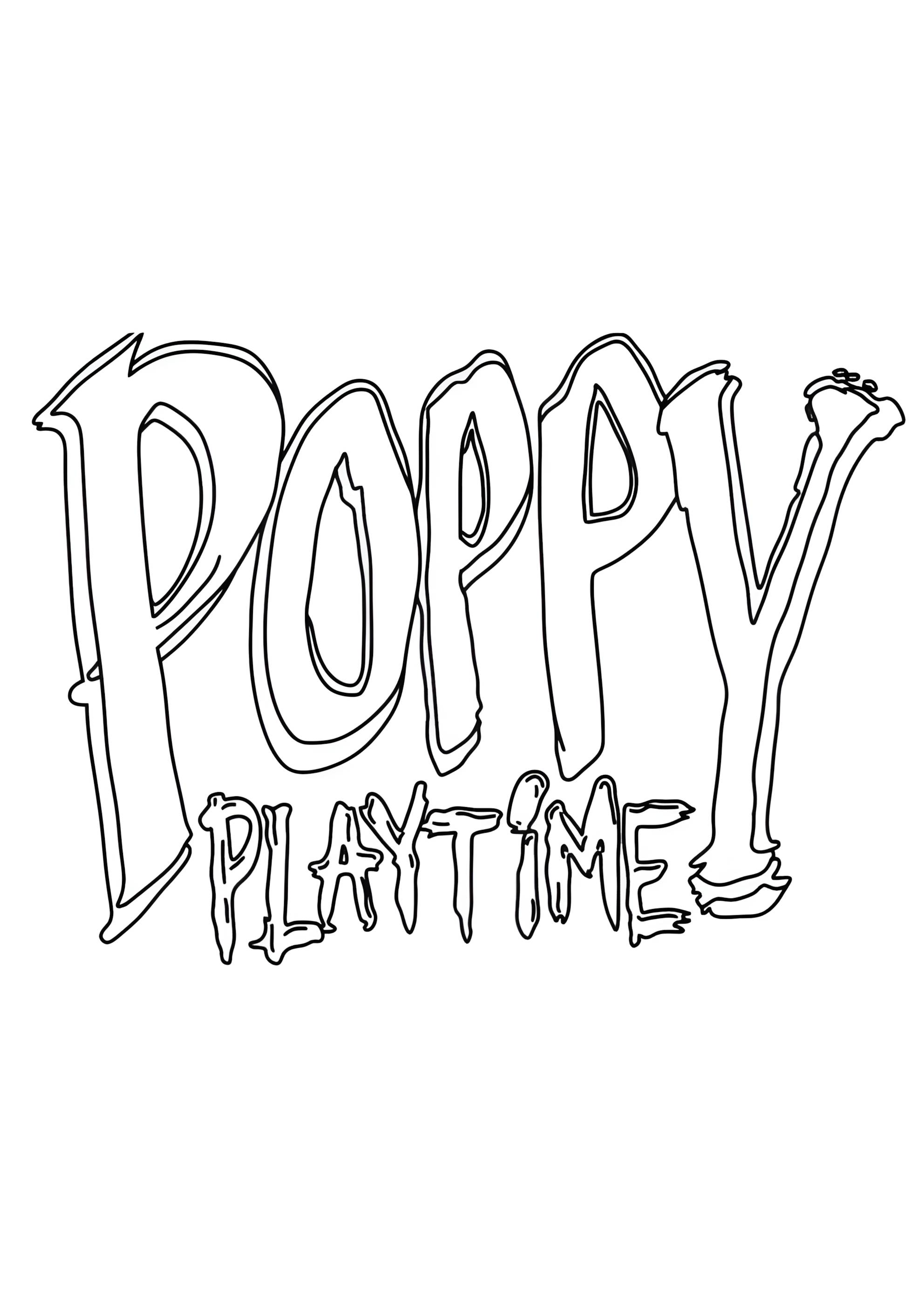 Раскраска Поппи Плейтайм логотип