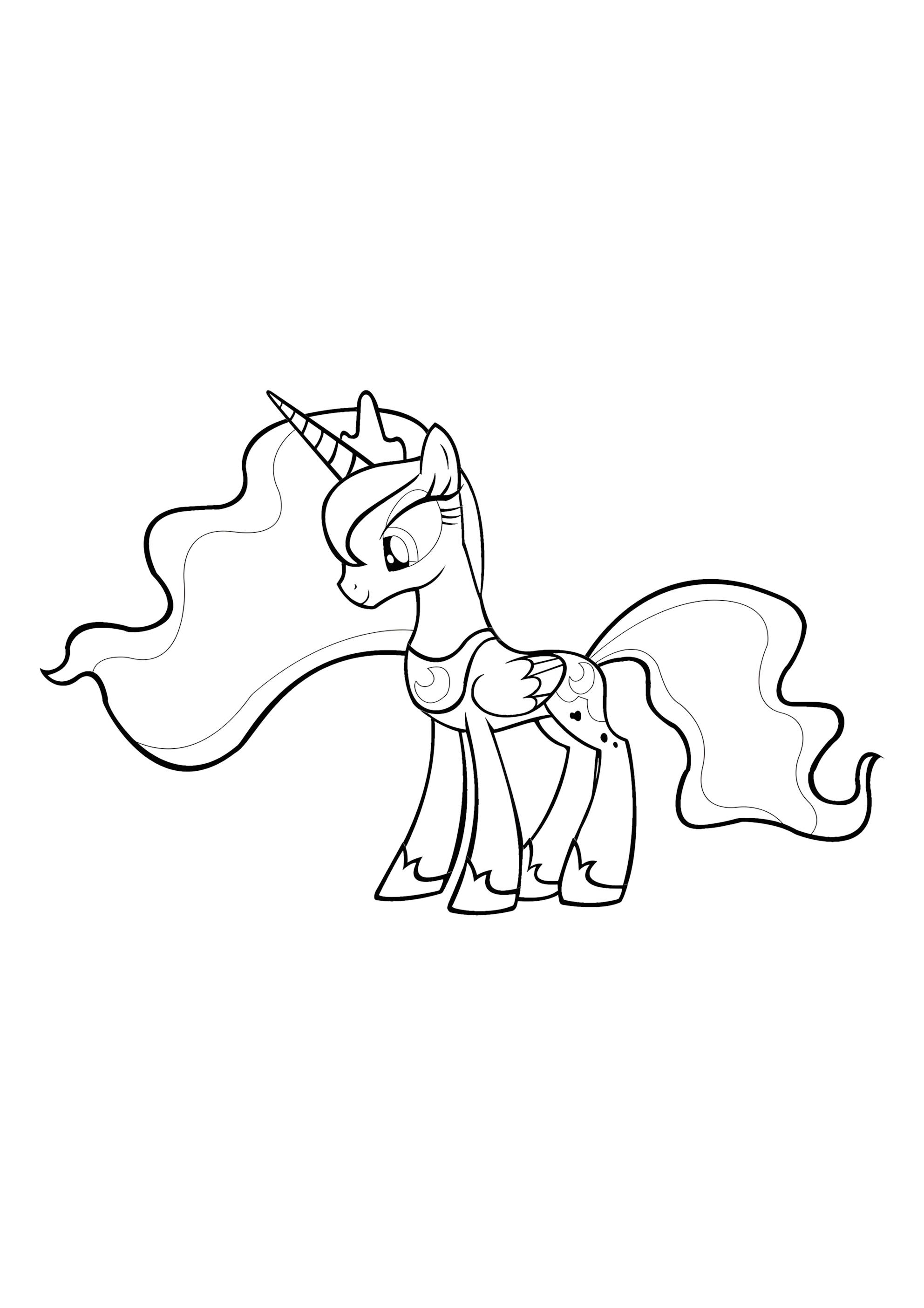 Раскраска Принцесса Луна из Мой маленький пони