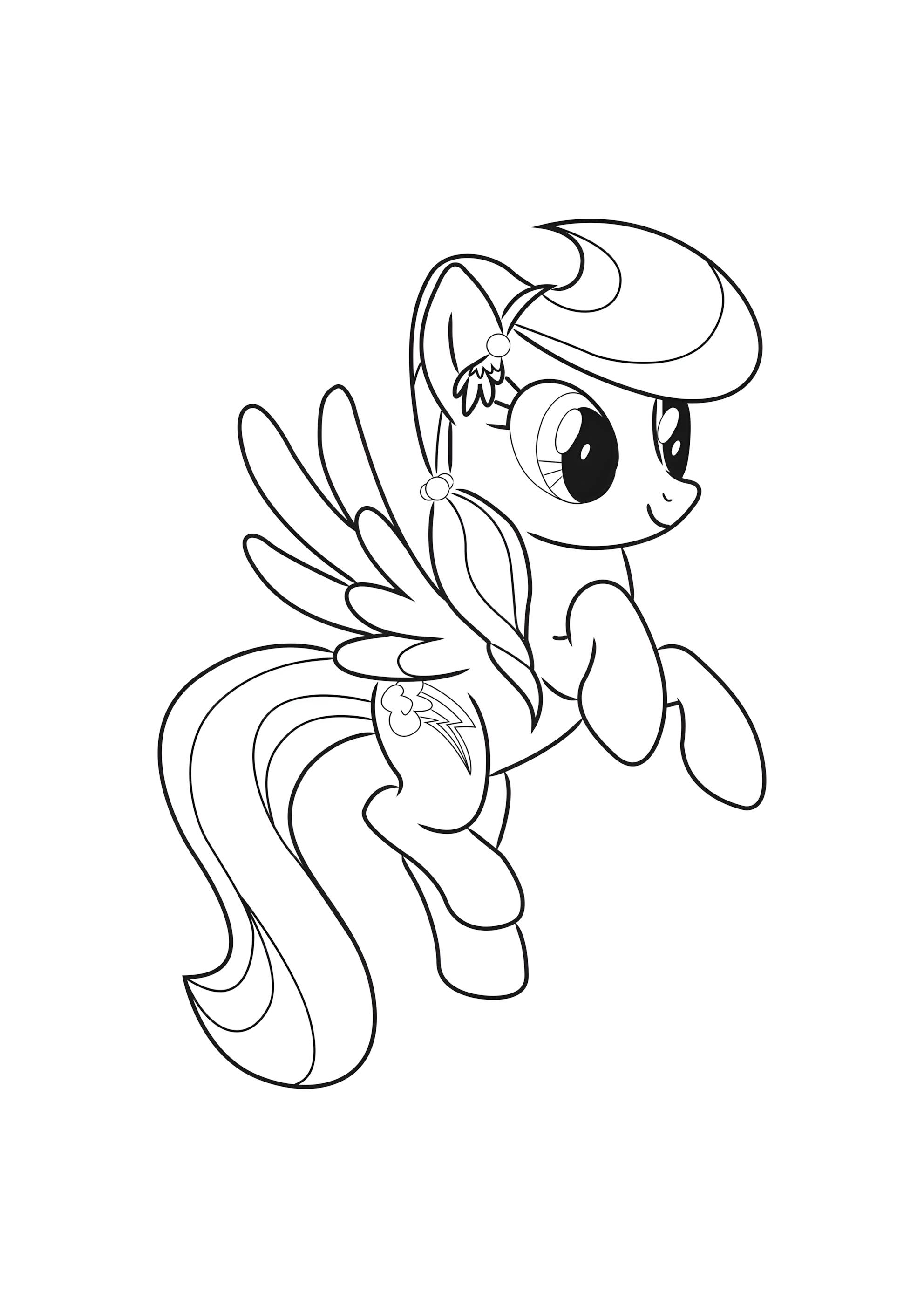 Раскраска Радуга Дэш пони