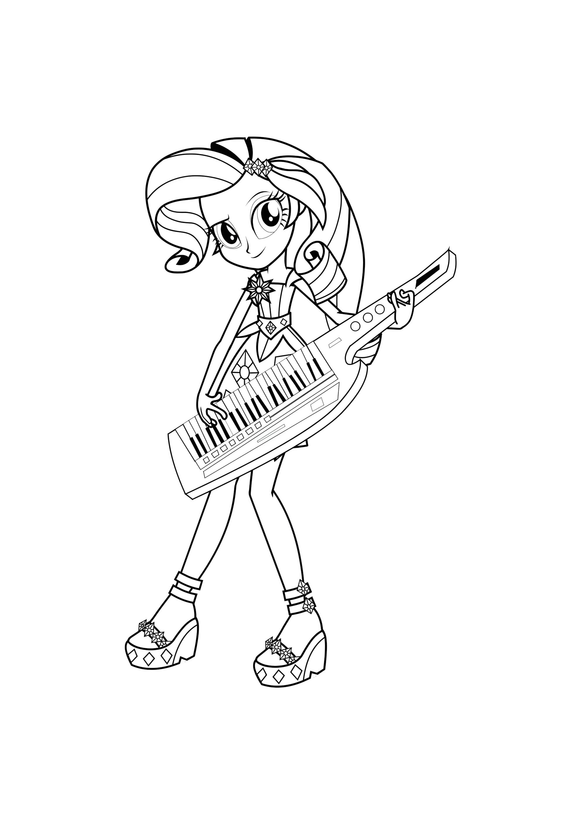 Раскраска Рарити из Эквестрии