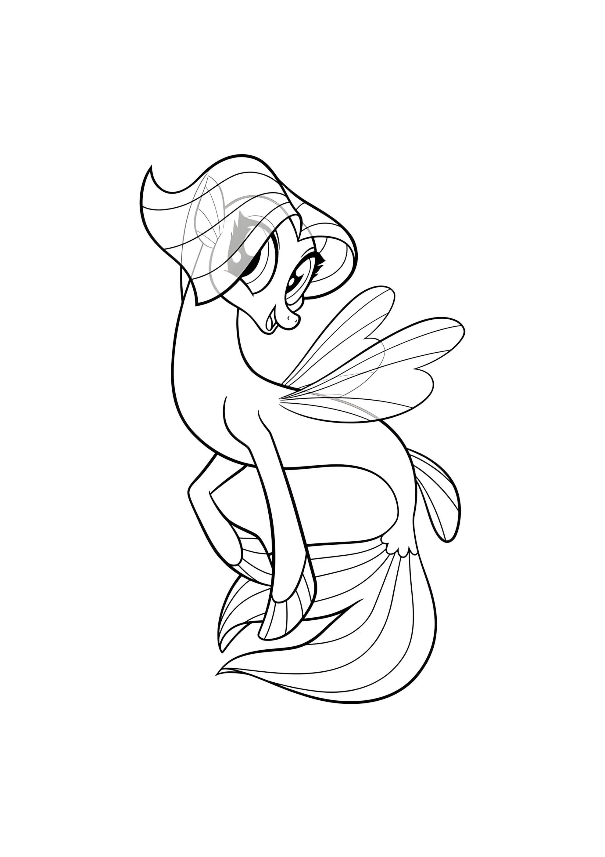 Раскраска Салина блю морская пони