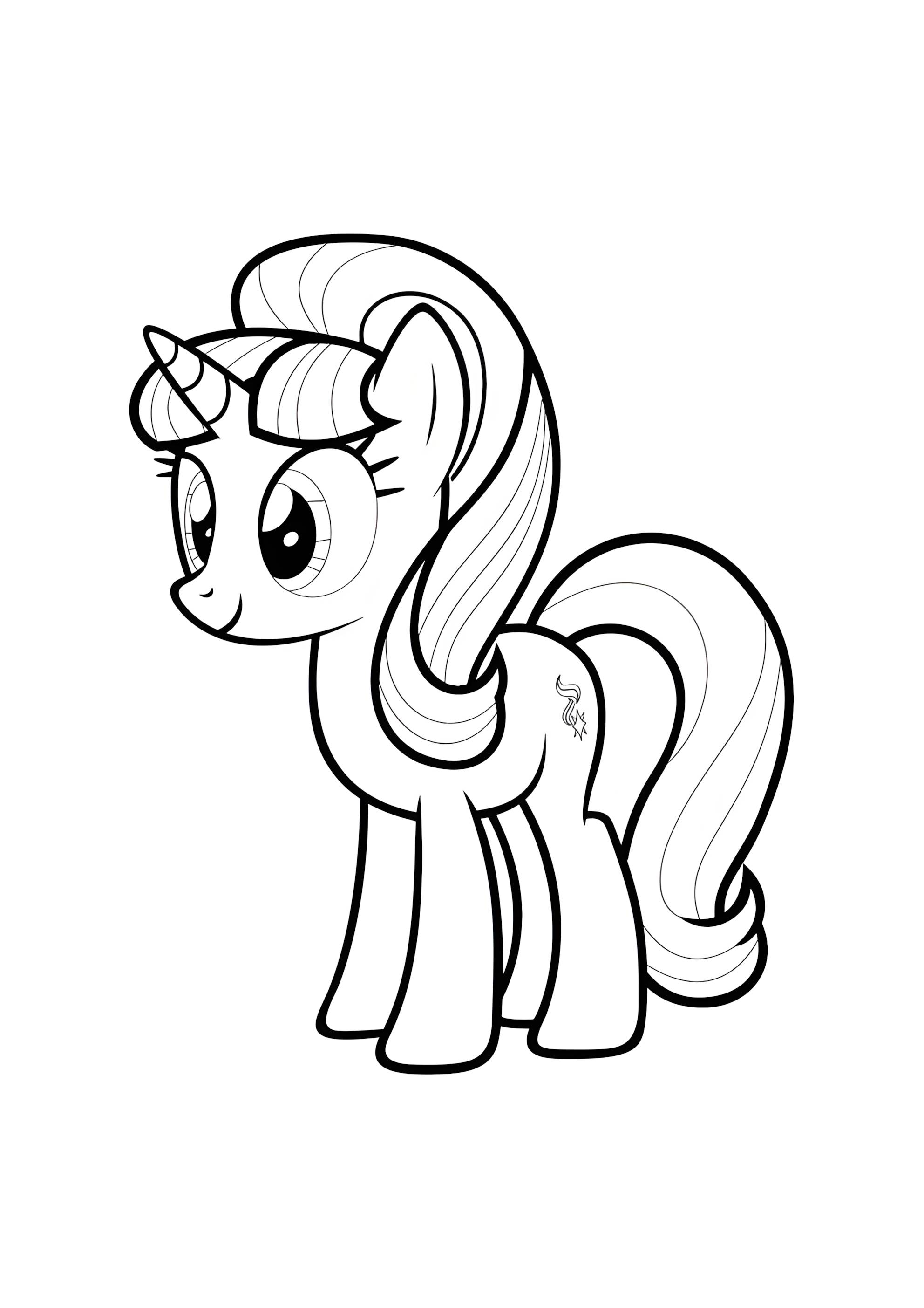 Раскраска Старлайт Глиммер сбоку