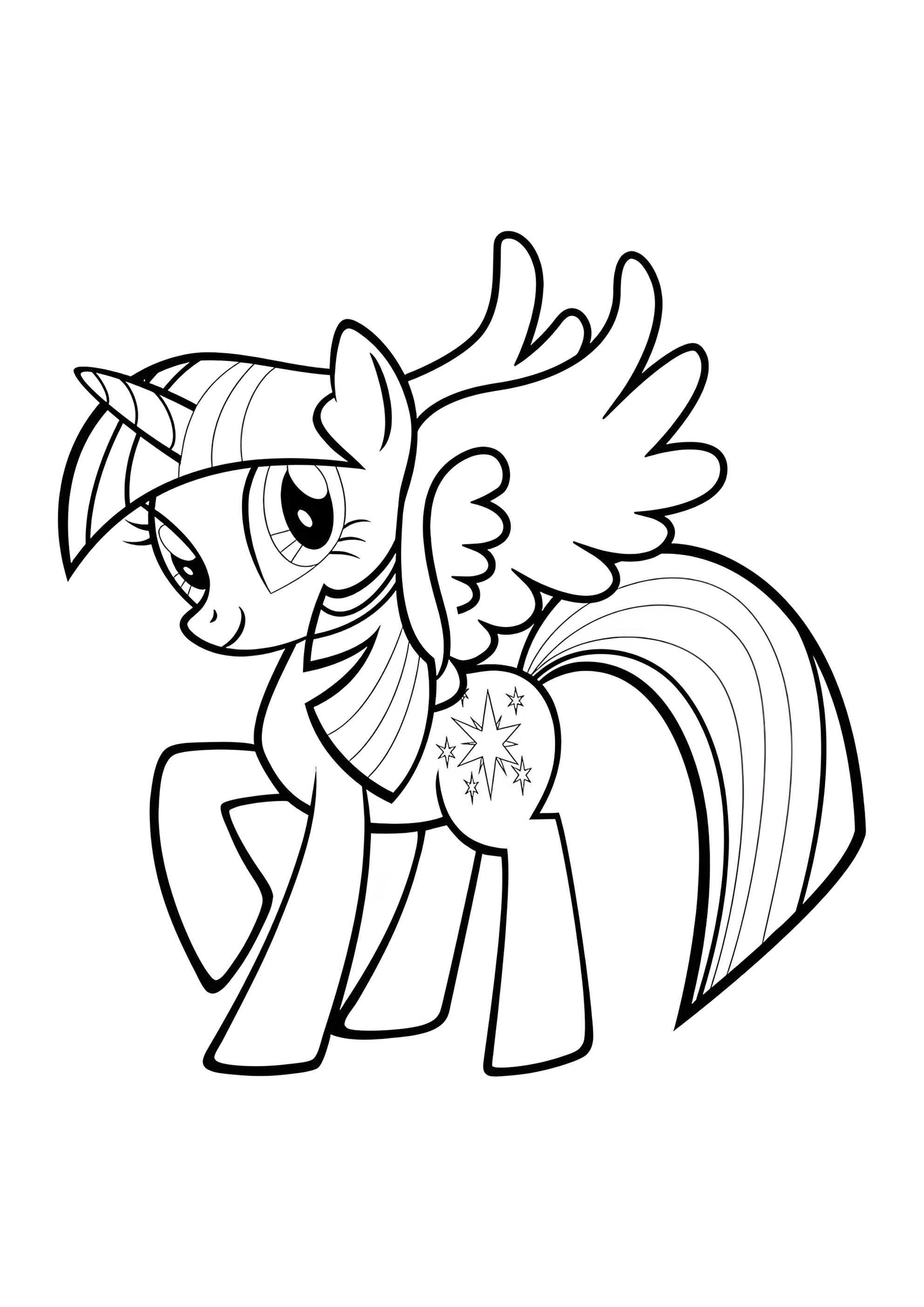 Раскраска Сумеречная Искорка лапка