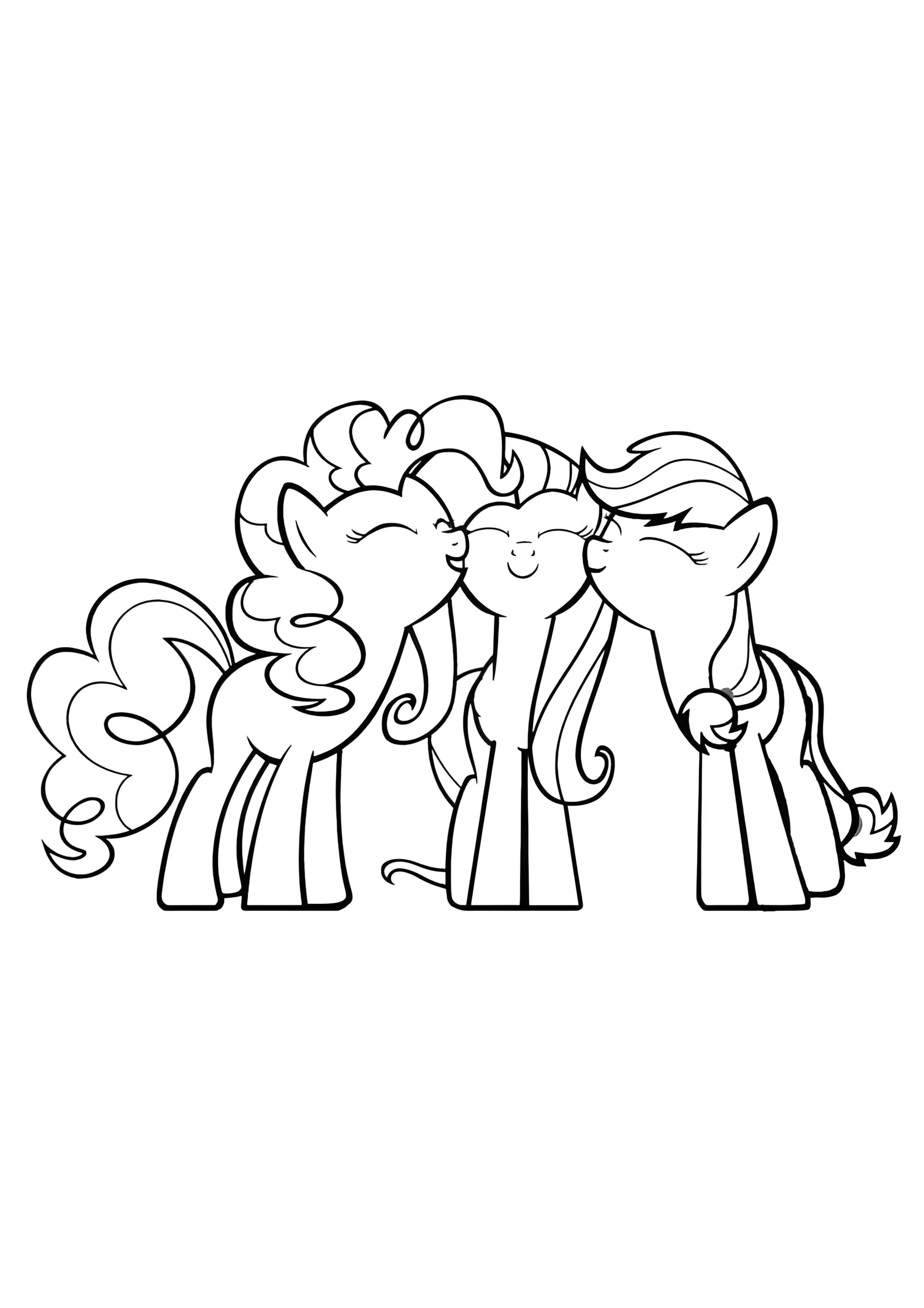 Раскраска Три подружки