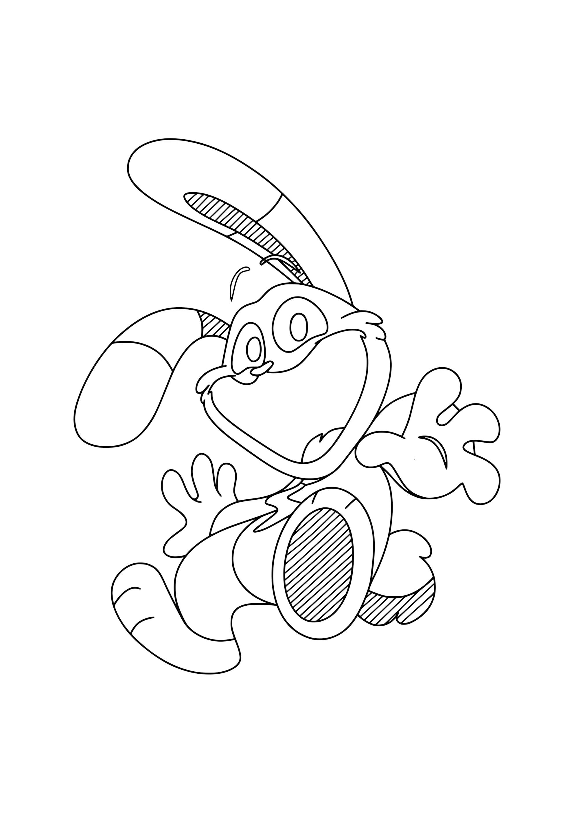 Раскраска Зая Попрыгуша из Поппи Плейтайм 3