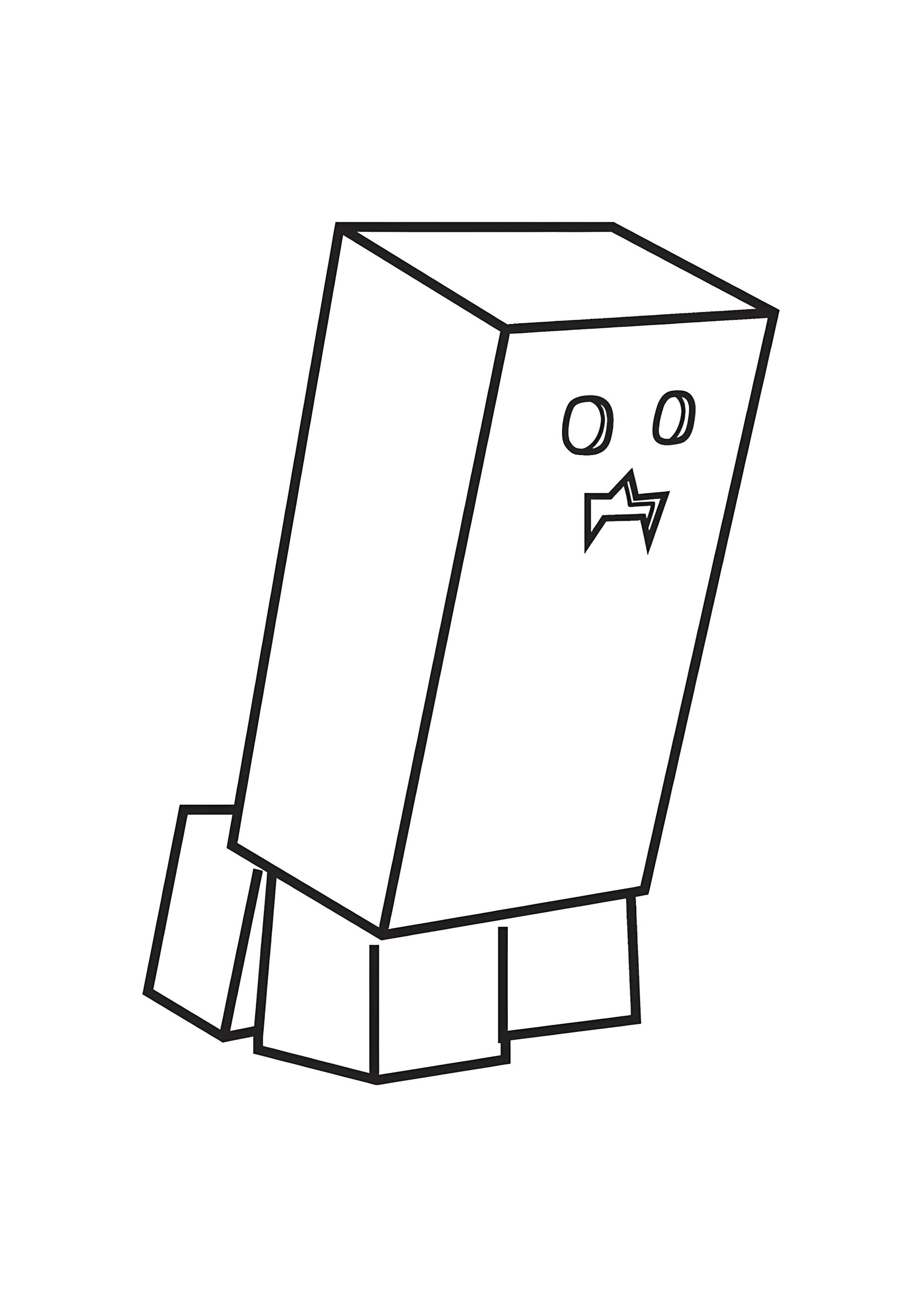 Раскраска Зелёный крипер