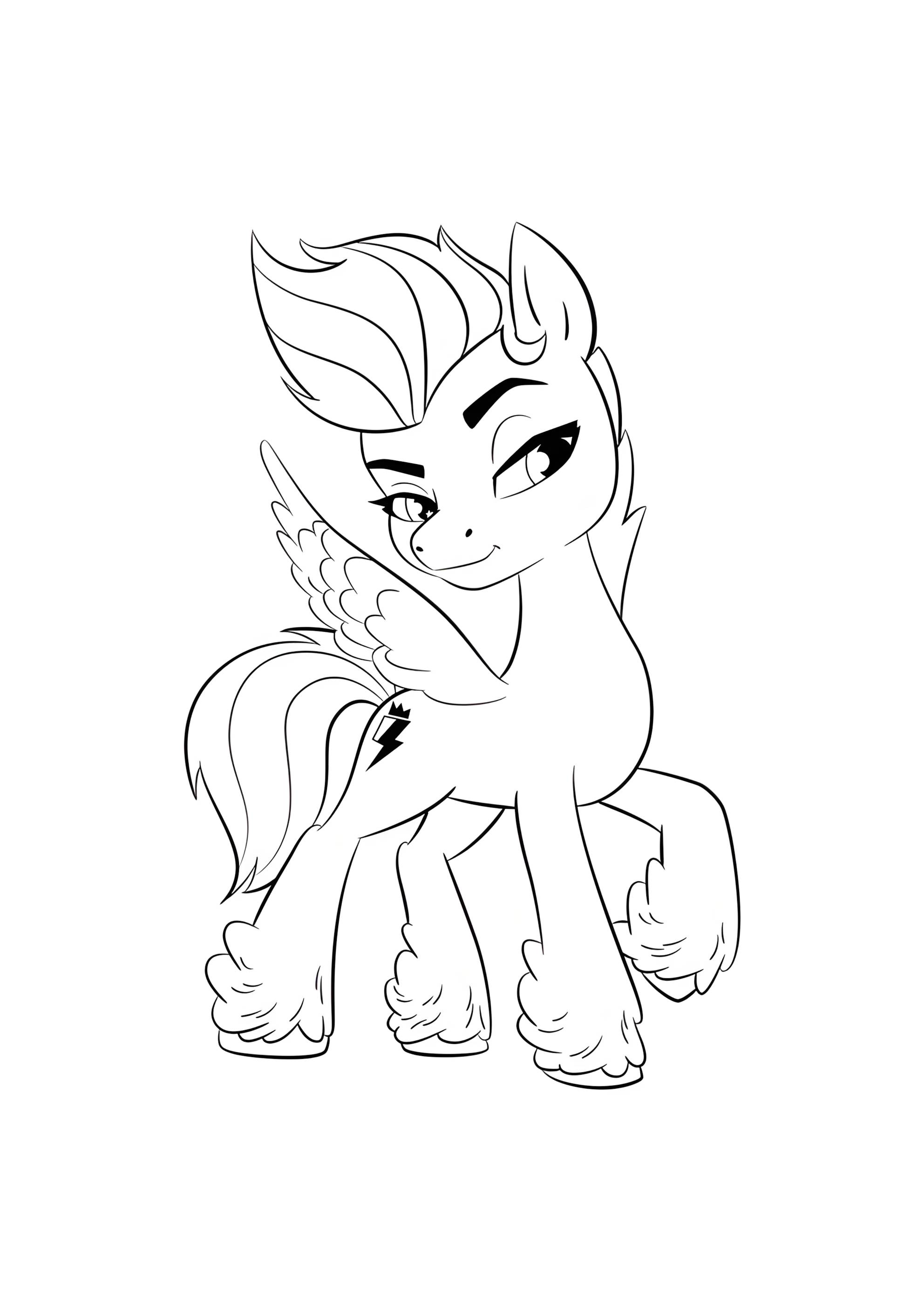 Раскраска Зипп Шторм строптивая принцесса