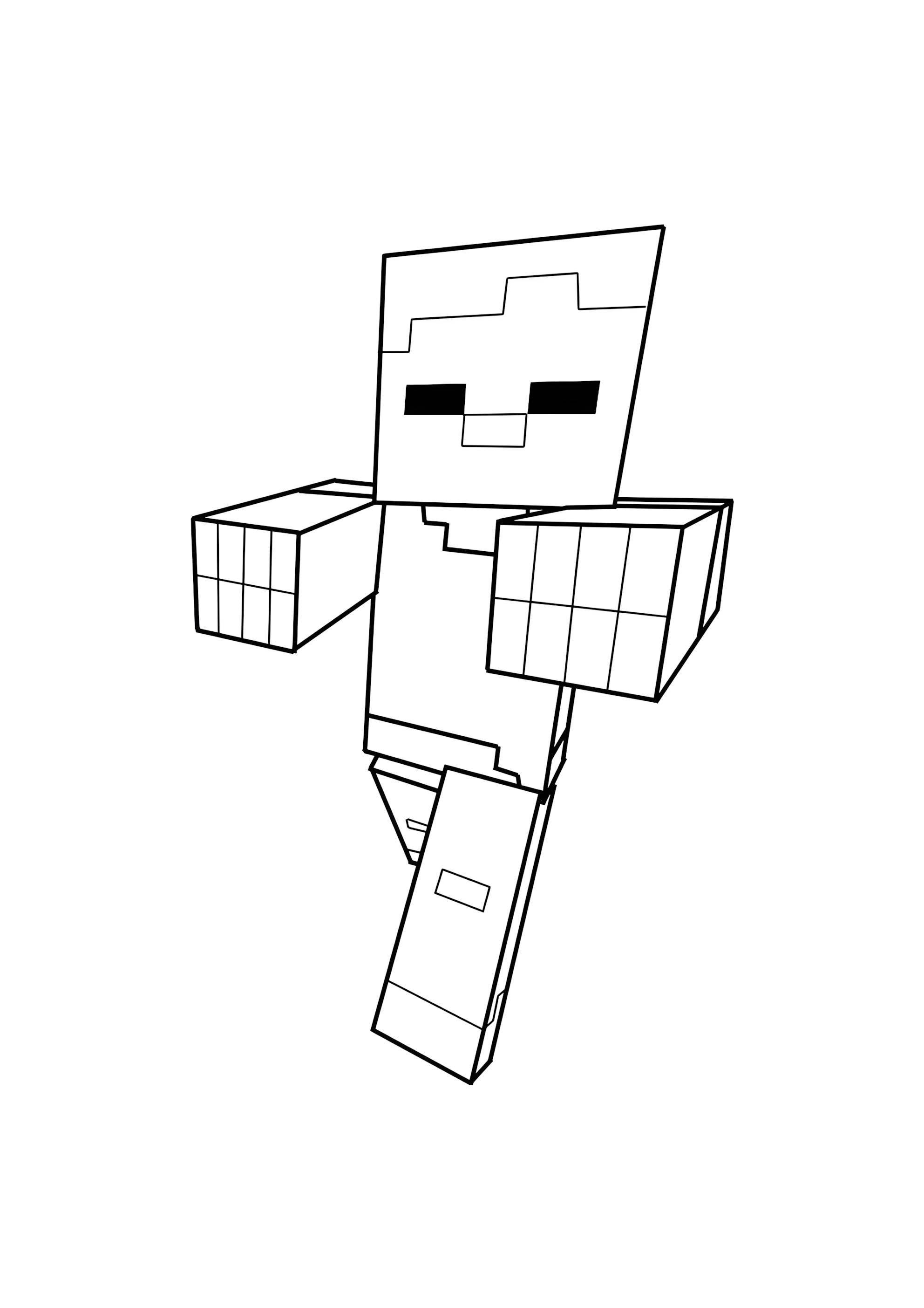 Раскраска Зомби из Майнкрафт