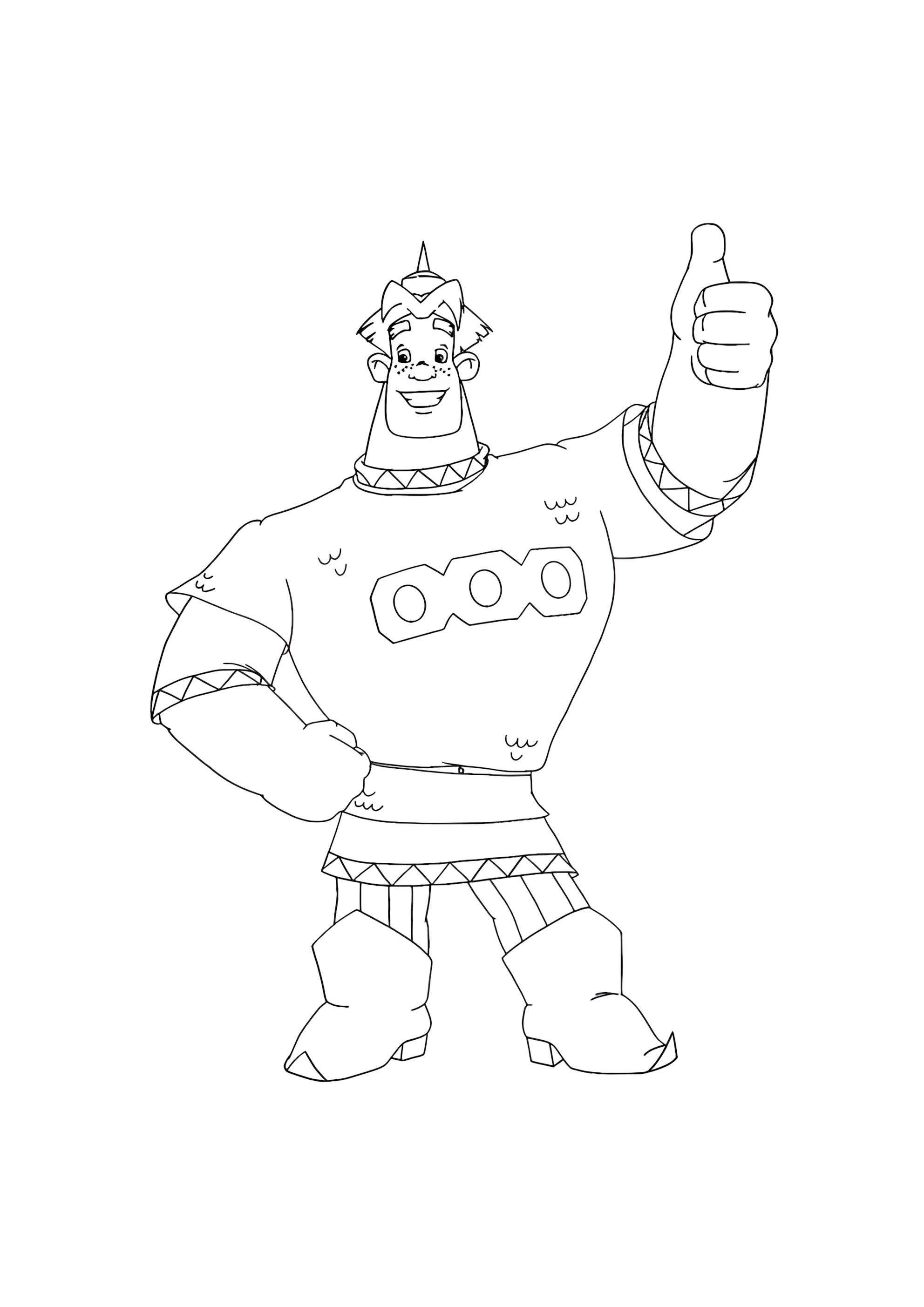 Раскраска Алеша Попович славный богатырь