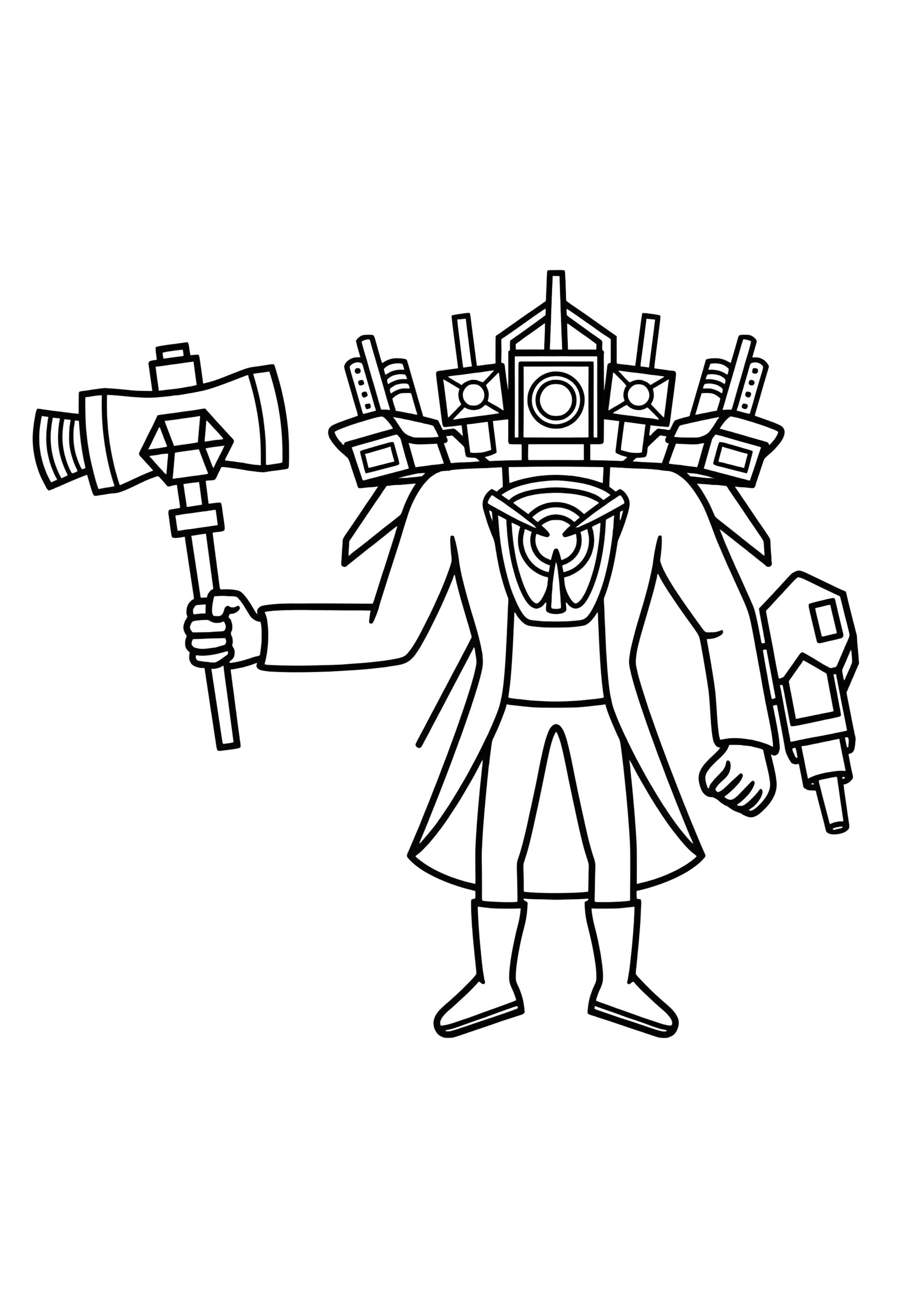 Раскраска Апгрейд Титан Камерамэн 2023