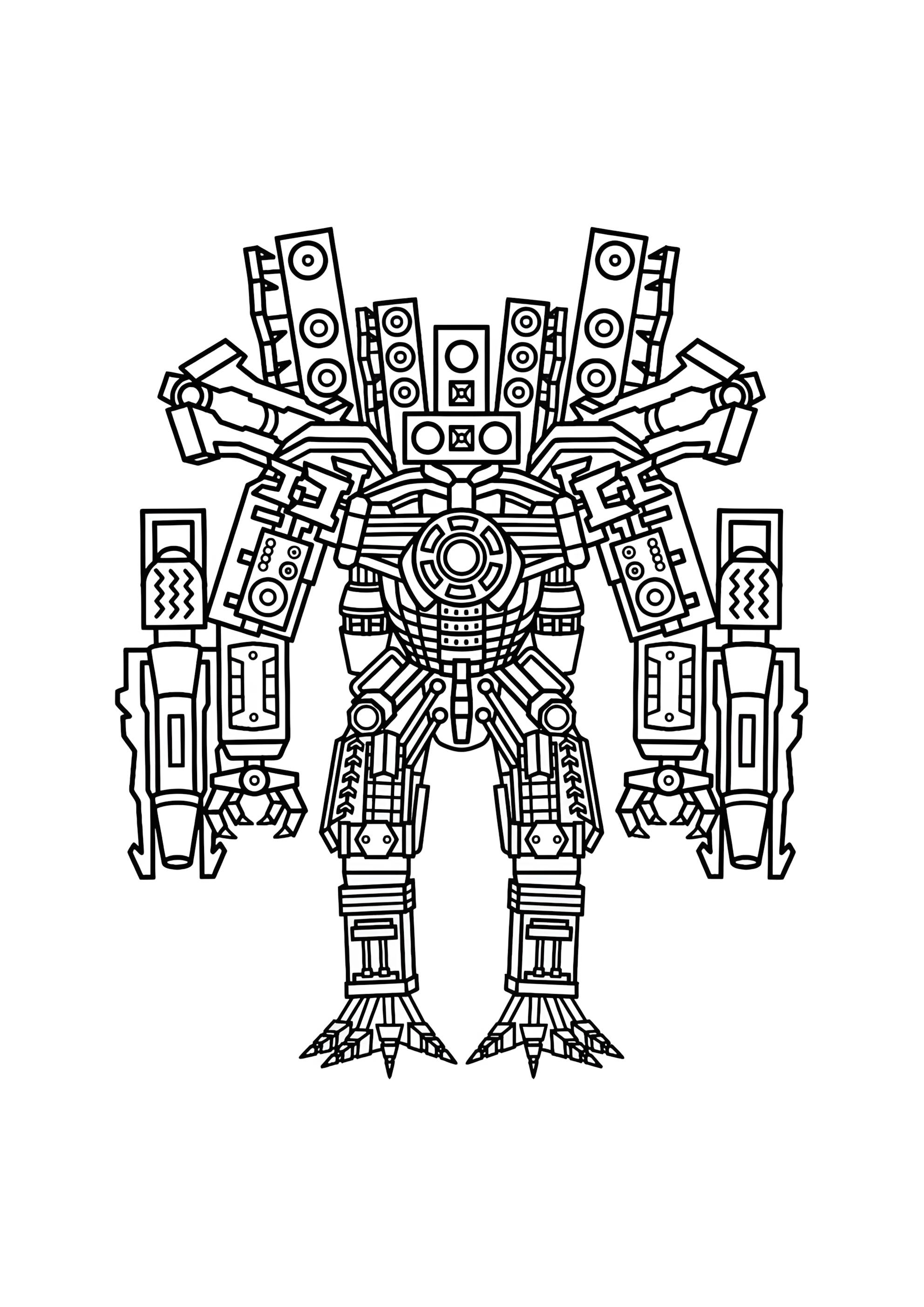 Раскраска Астра Спикермен Скибиди Туалет