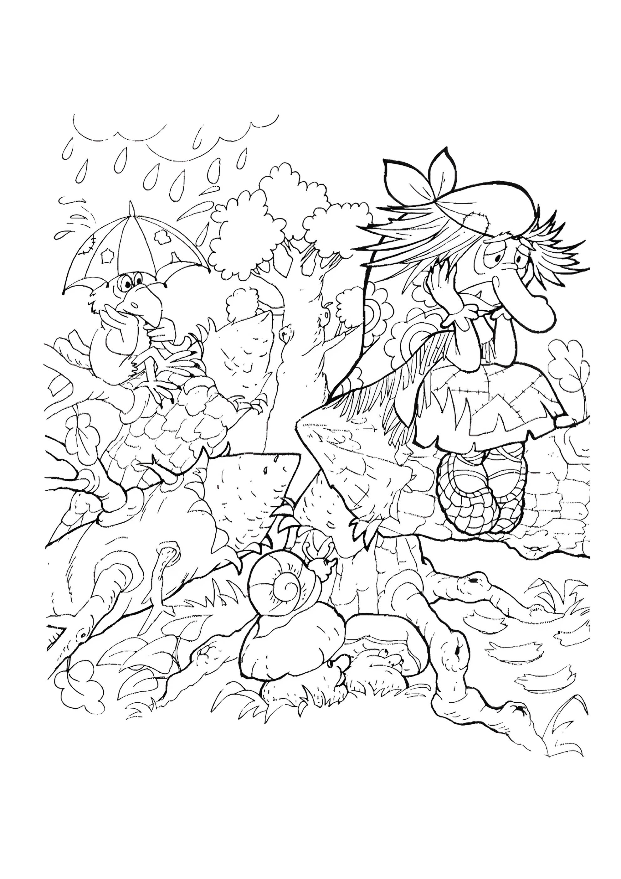 Раскраска Баба-яга 20