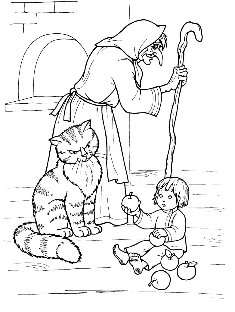 Раскраска Баба-яга 22