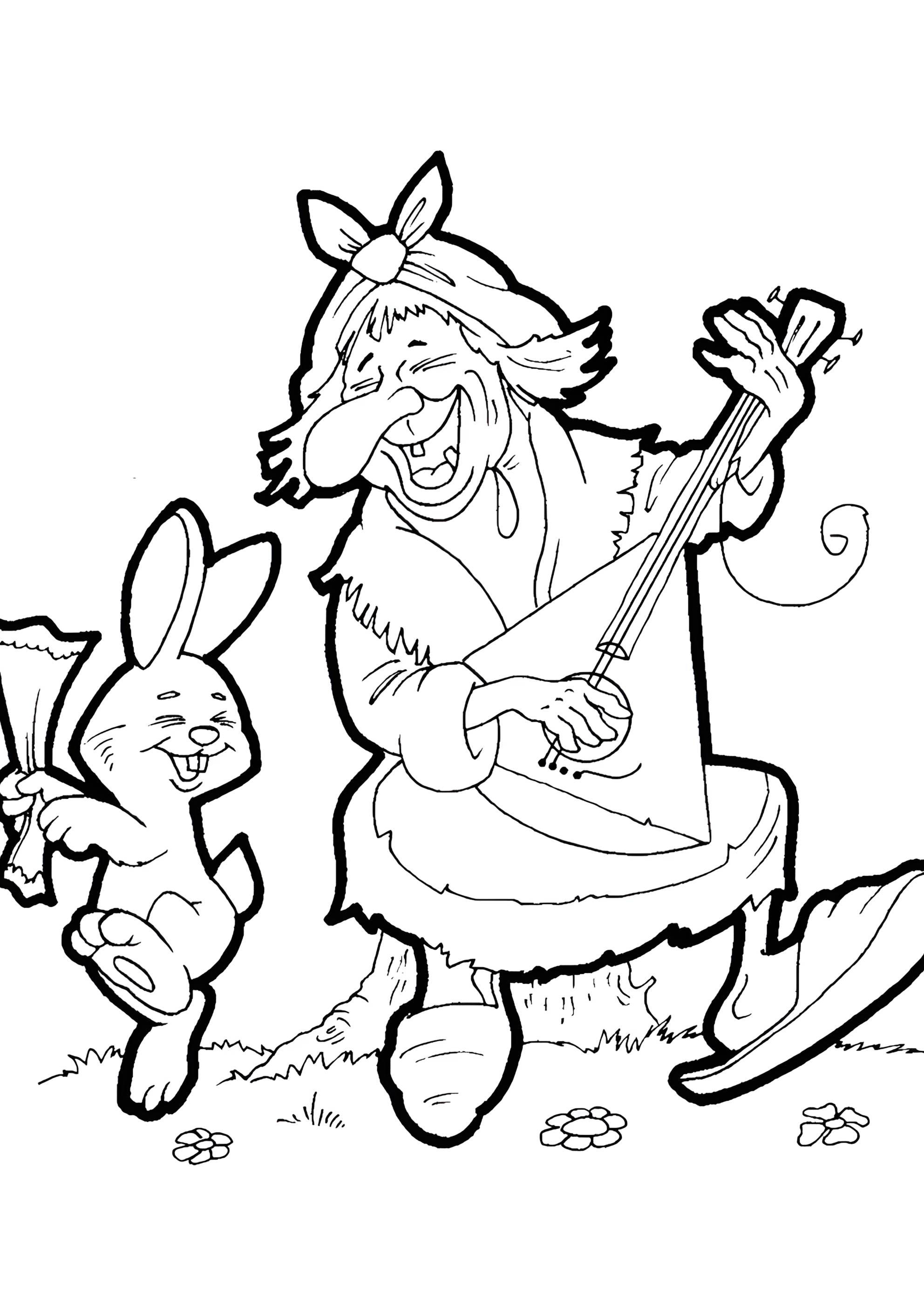 Раскраска Баба-яга 29