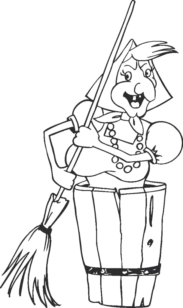 Раскраска Баба-яга 32