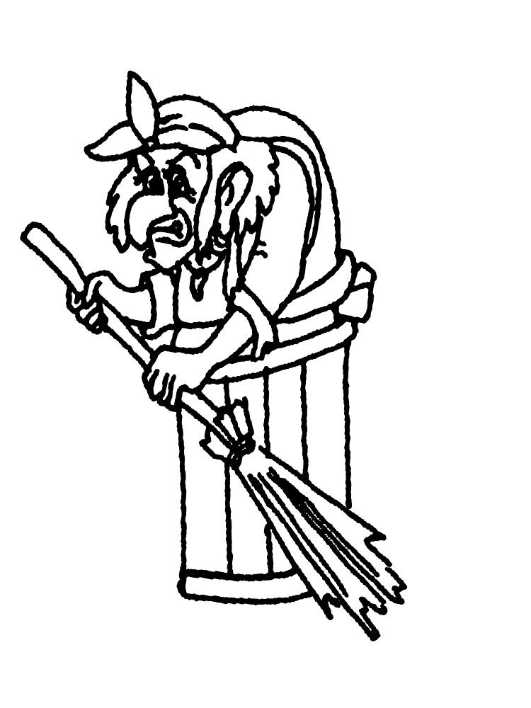 Раскраска Баба-яга 5