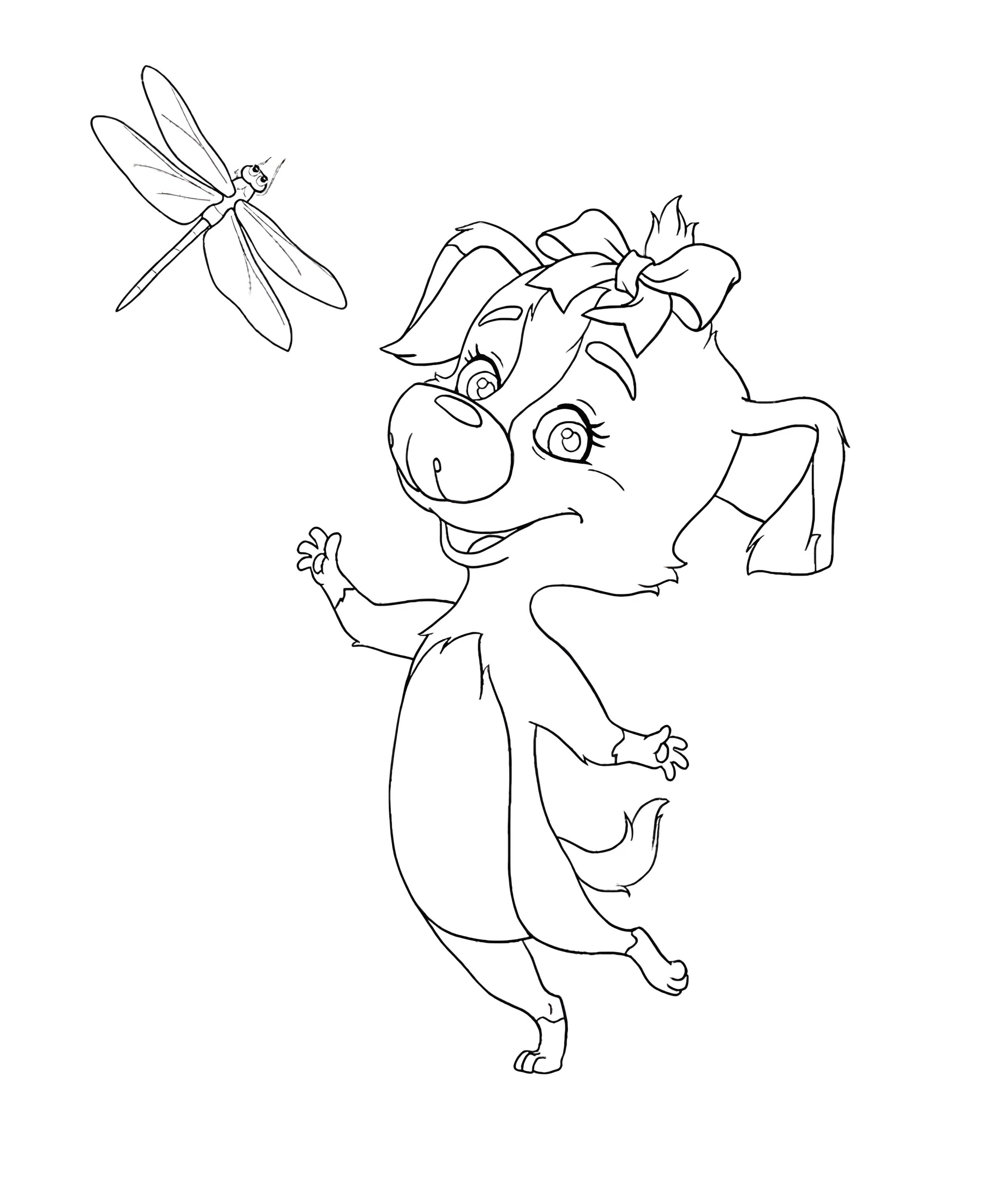 Раскраска Белка и Стрелка 47