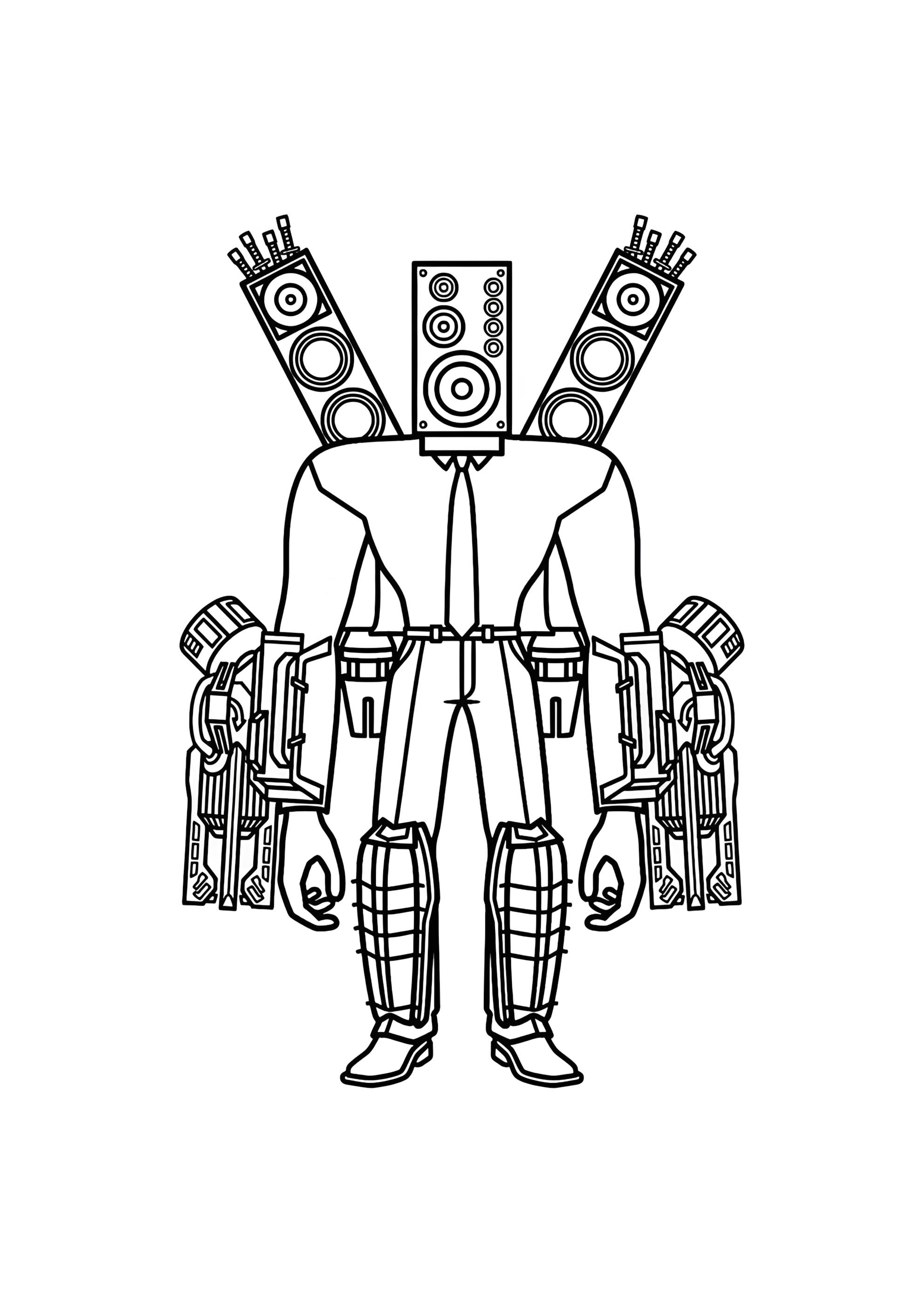 Раскраска Бернард большой спикермен скибиди