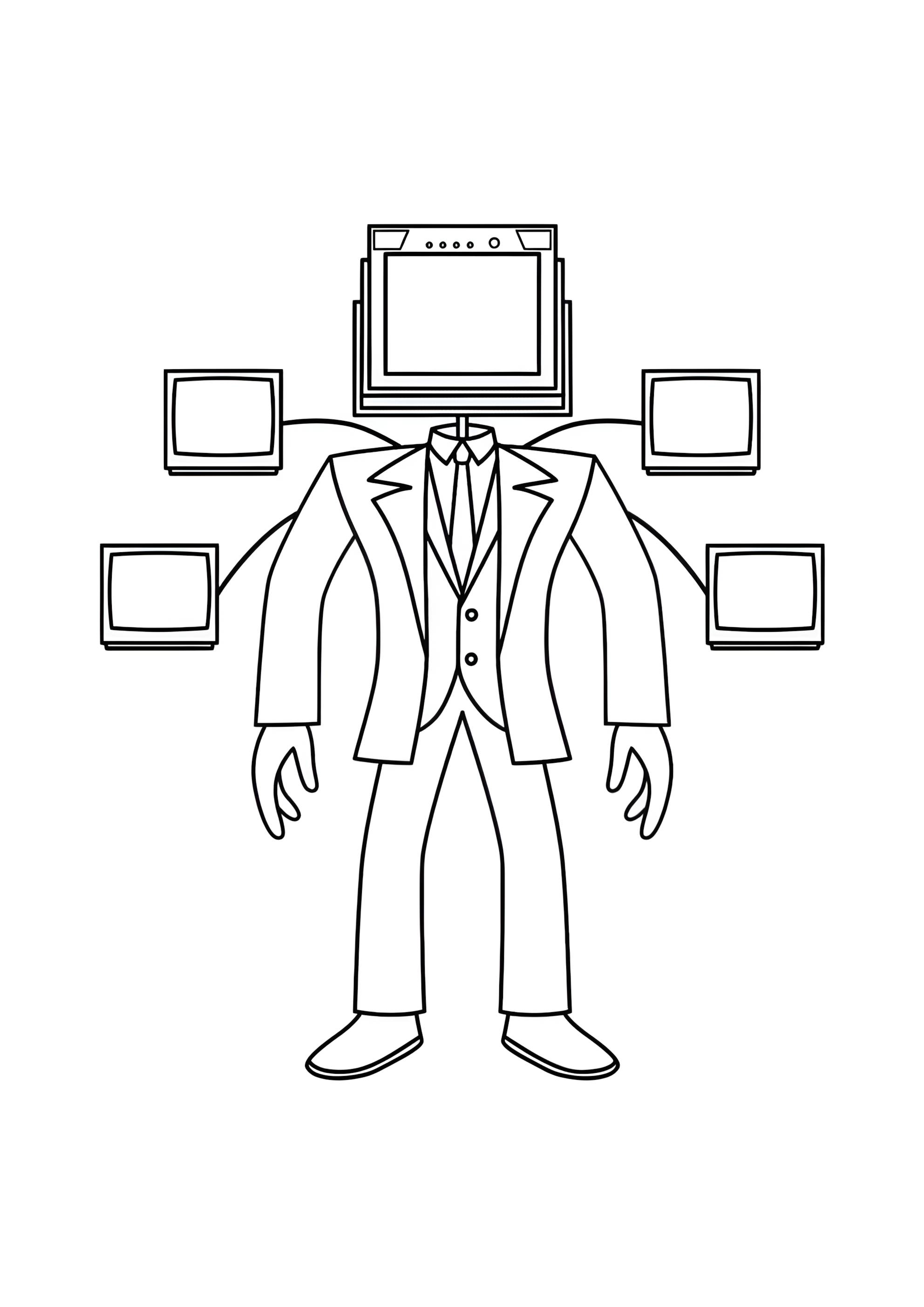 Раскраска Биг Тв-мэн